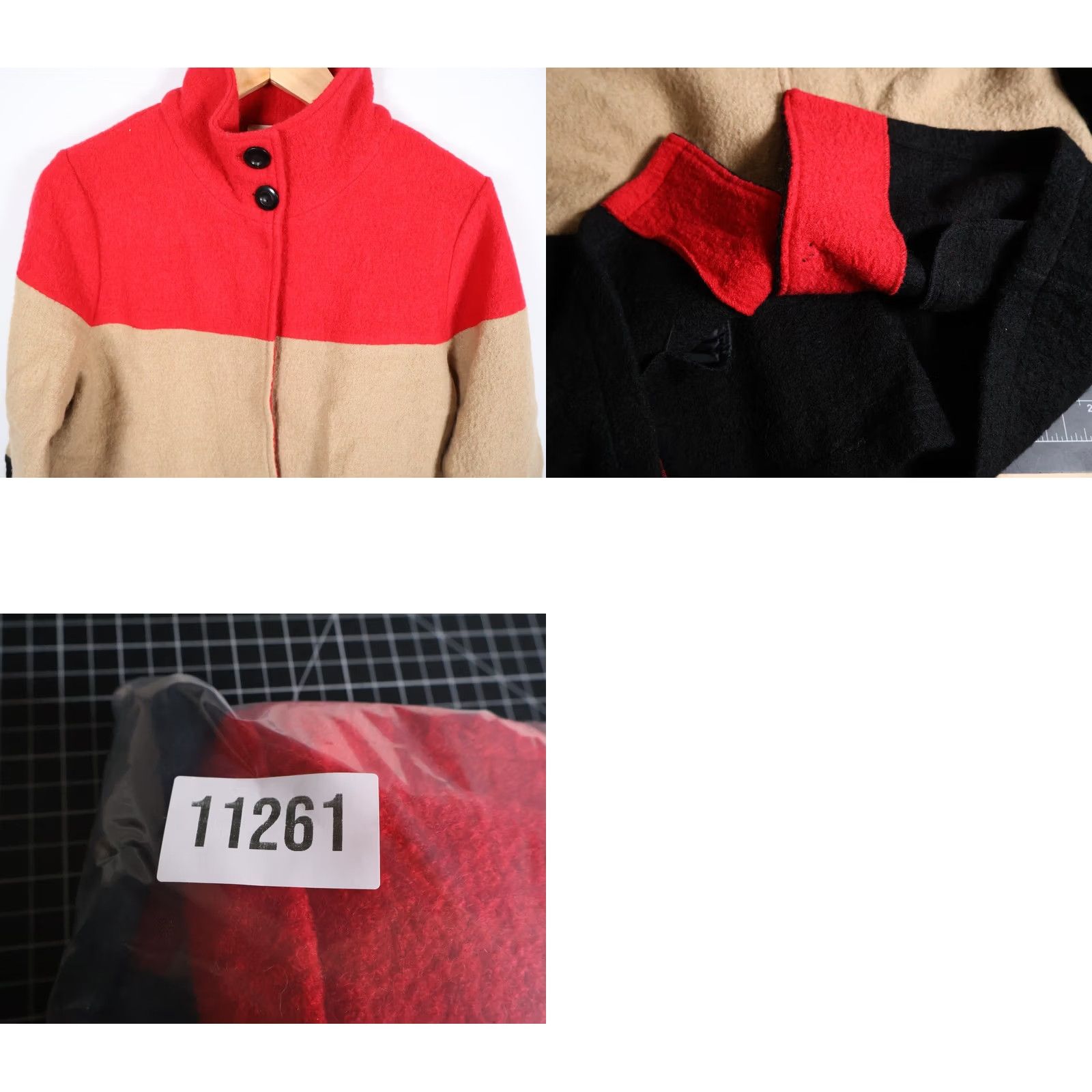 Vintage VINTAGE Appleseed's Wool Jacket Women Large Red Beige Stripe Snap Button Unlined Knit Short Sleeve? Size L / US 10 / IT 46 - 9 Thumbnail