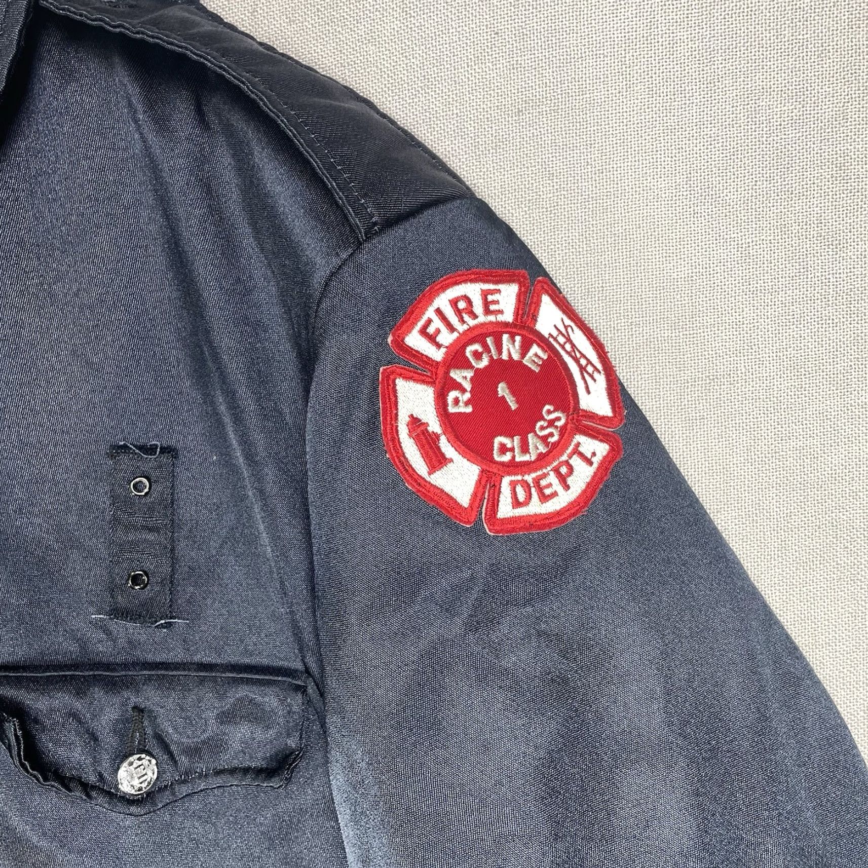 Vintage VINTAGE Blauer Jacket 80s Motorcycle Jacket Mens Size 44 Short Blue Fire Department Racine Wisconsin Size US 44 / EU 60 - 3 Thumbnail