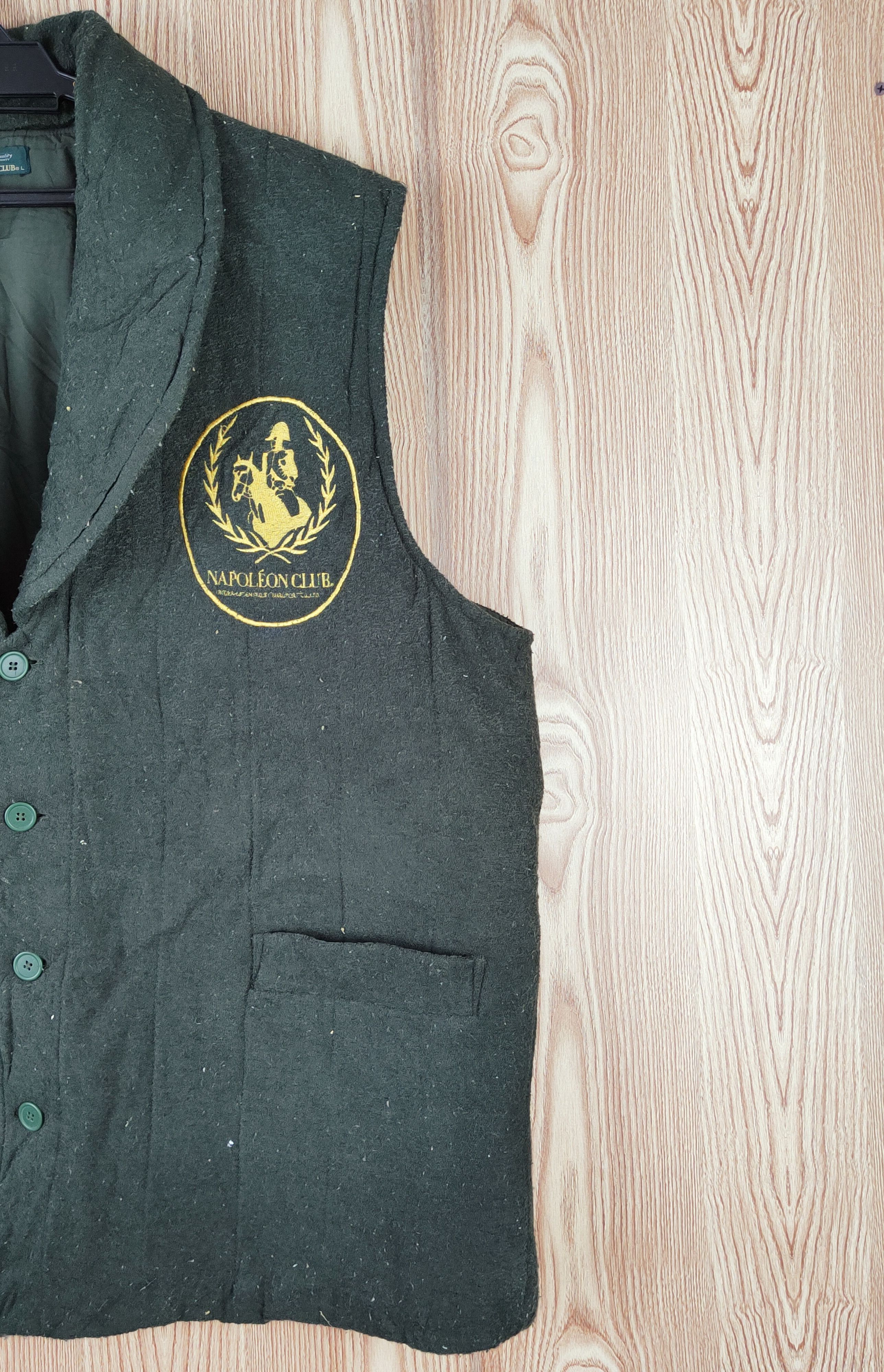 Japanese Brand × Vintage Vintage 💥 Napoleon Club Dark Green Vests Size US L / EU 52-54 / 3 - 5 Thumbnail