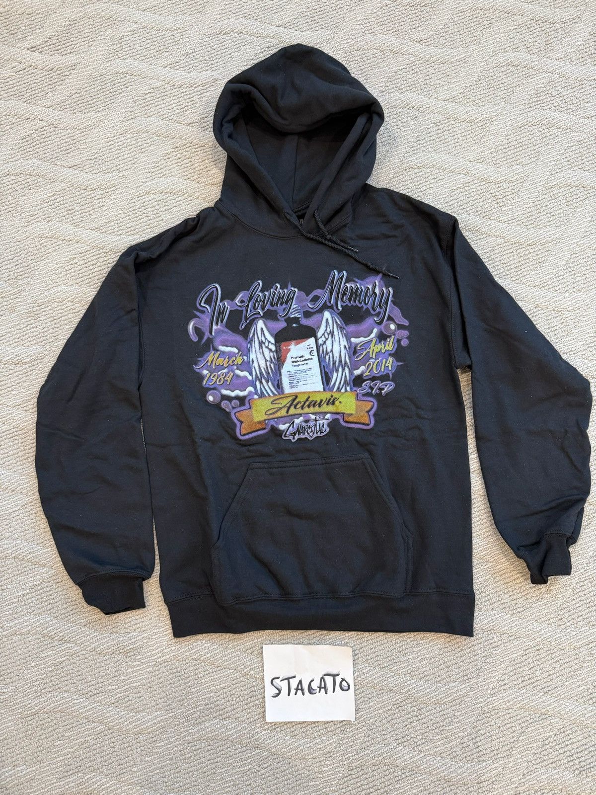 Rap Tees × Vintage Gnarcotic Lil Gnar Actavis Black Hoodie Size US M / EU 48-50 / 2 - 1 Thumbnail