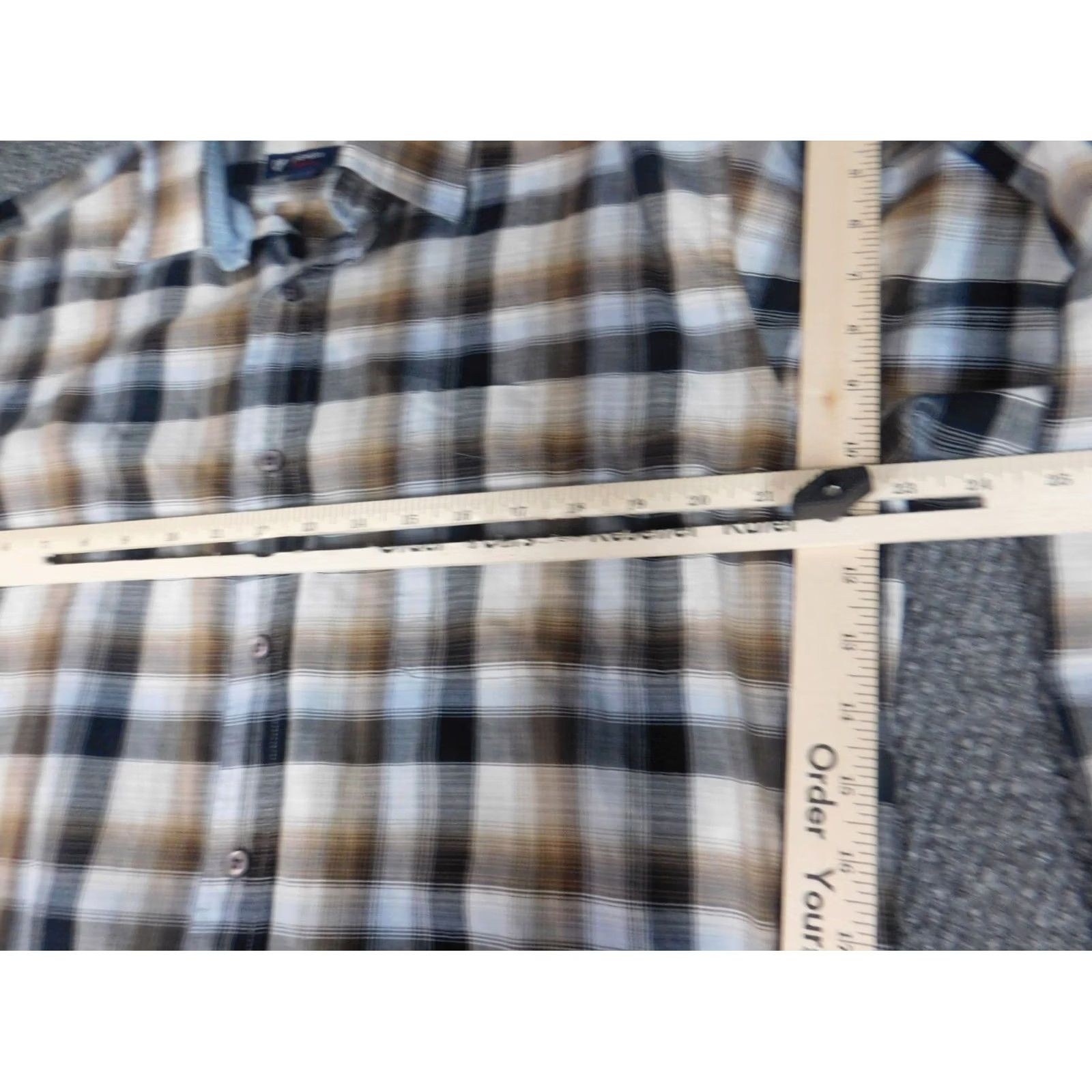 Cremieux Cremieux Mens Button-Up Shirt Medium Brown Plaid Long Sleeve Collared Knit Cotton Pocket Logo Slimming Classic Regular Color Multicolor Men Size US M / EU 48-50 / 2 - 5 Thumbnail