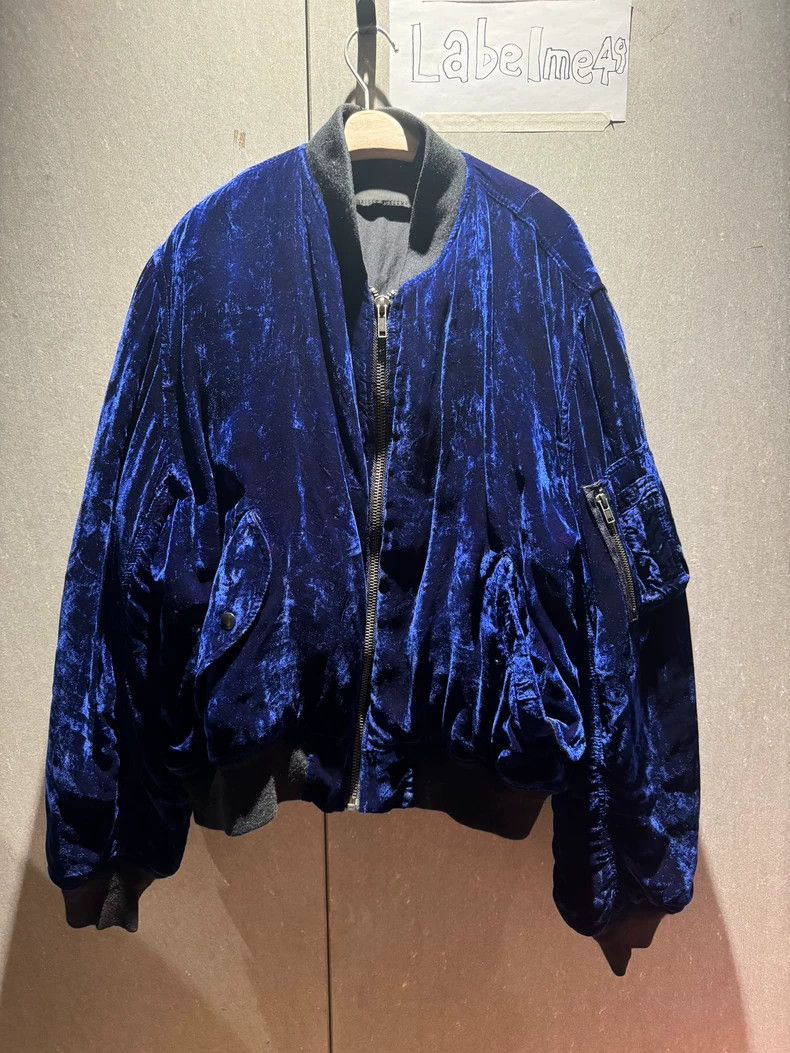 Haider Ackermann HAIDER ACKERMANN FW15 Purple Velvet Baseball Jacket 2502-N Size US L / EU 52-54 / 3 - 6 Thumbnail