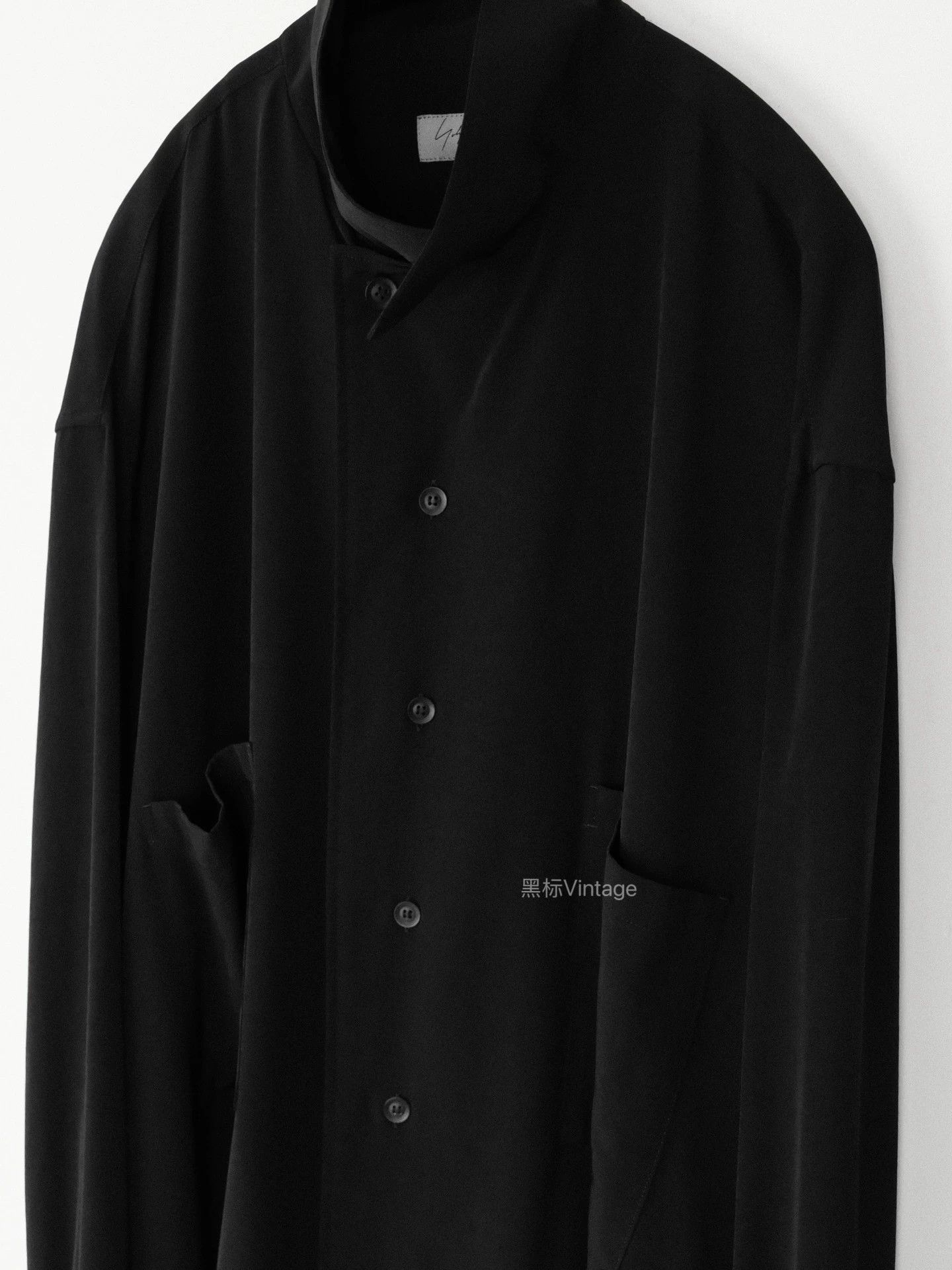Yohji Yamamoto YohjiY 24AW Vtg Triacetate Oversized Long Collar Shirt Men Size US L / EU 52-54 / 3 - 5 Thumbnail