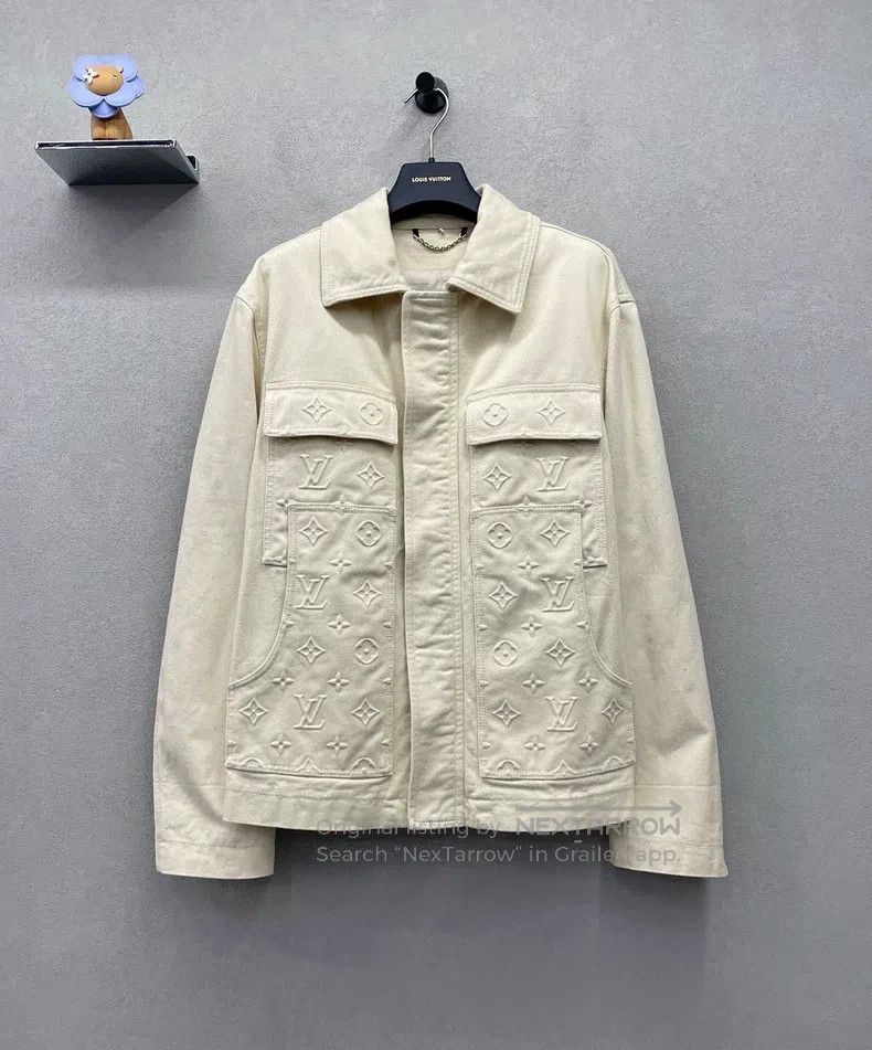 Louis Vuitton Louis Vuitton Lumberjack embossed dark beige jacket Size US S / EU 44-46 / 1 - 1 Thumbnail