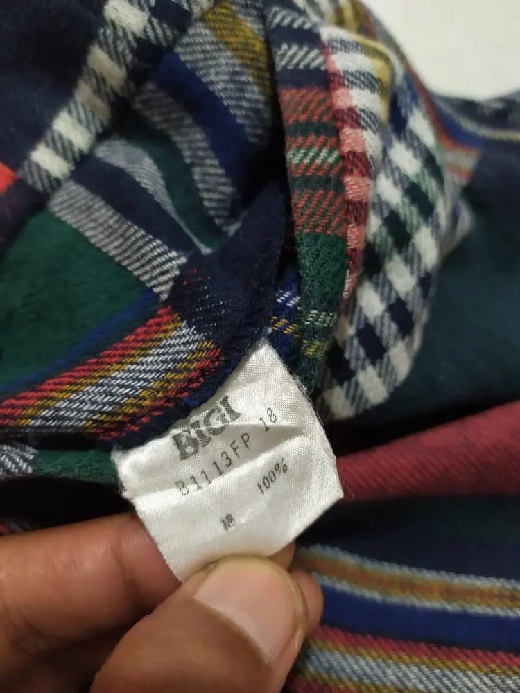 Japanese Brand Bigi Co Pants Casual Multicolor Checkered Plain Size US 29 - 9 Thumbnail