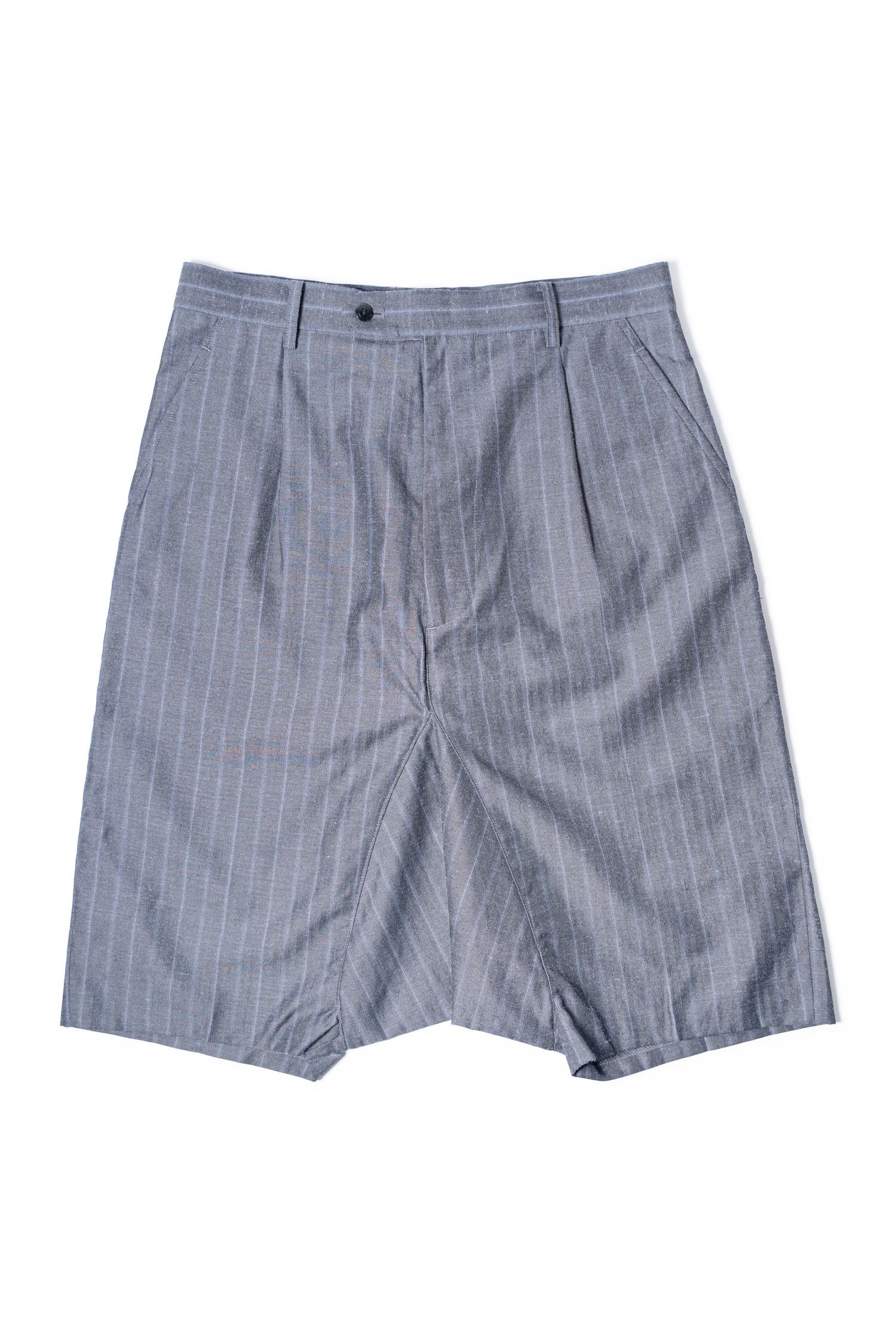 Junya Watanabe Grey Pinstriped Shorts Size US 32 / EU 48 - 1 Thumbnail