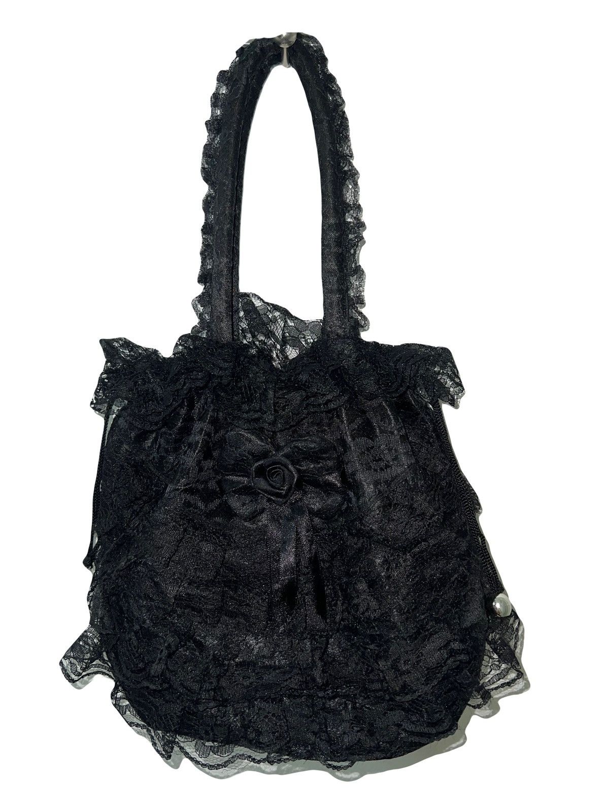 Japanese Brand Japanese gothic lace handle bag 🥀🖤 Size ONE SIZE - 2 Thumbnail