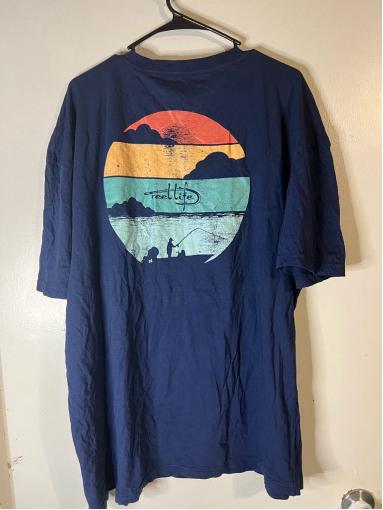 Other Men's Reel Life T-shirt XXL Blue Size US XXL / EU 58 / 5 - 2 Thumbnail