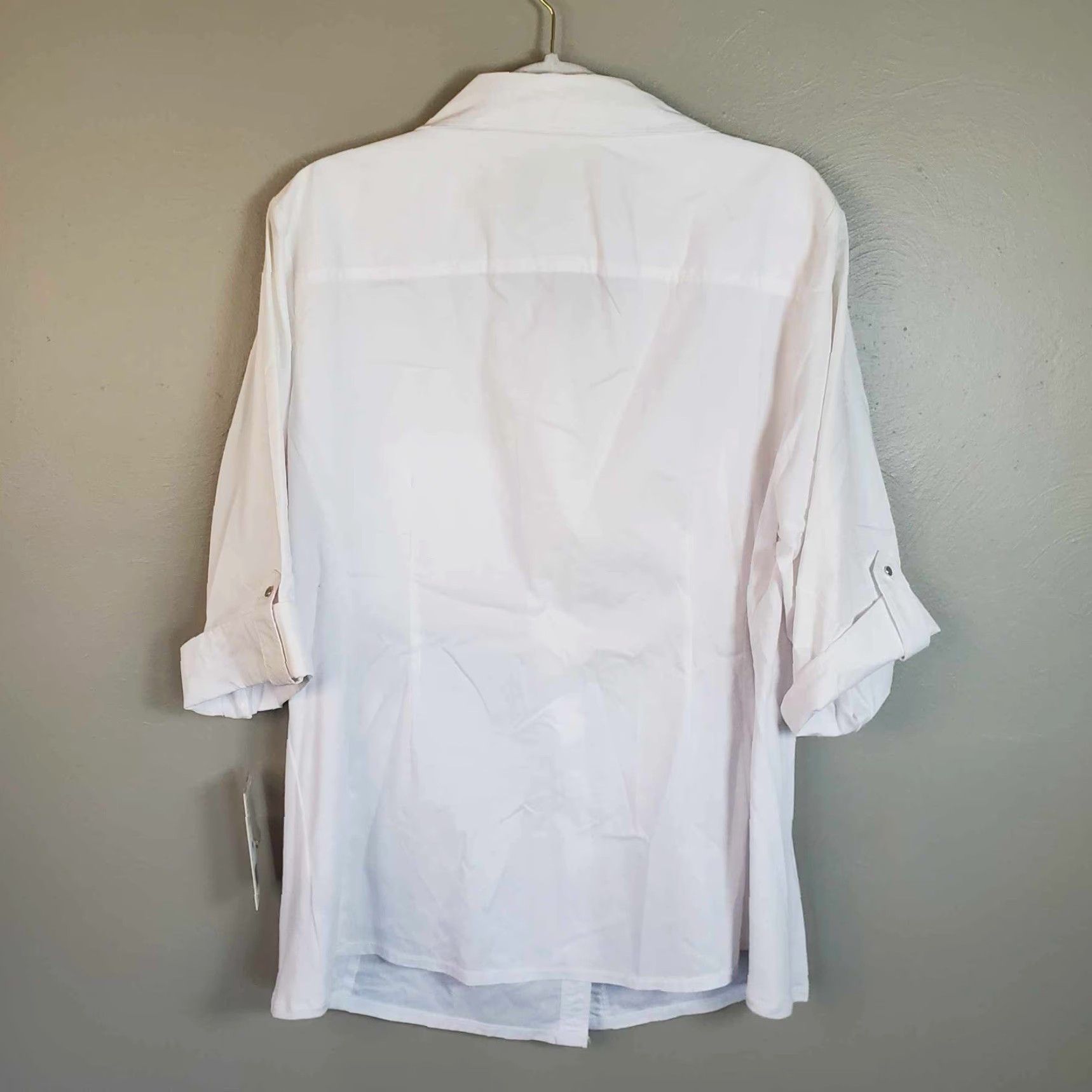 Vintage Zac & Rachel Womens Button-Up 2X White NWT MSRP 4 Plus Size Top Size XXL / US 16-18 / IT 52-54 - 7 Thumbnail