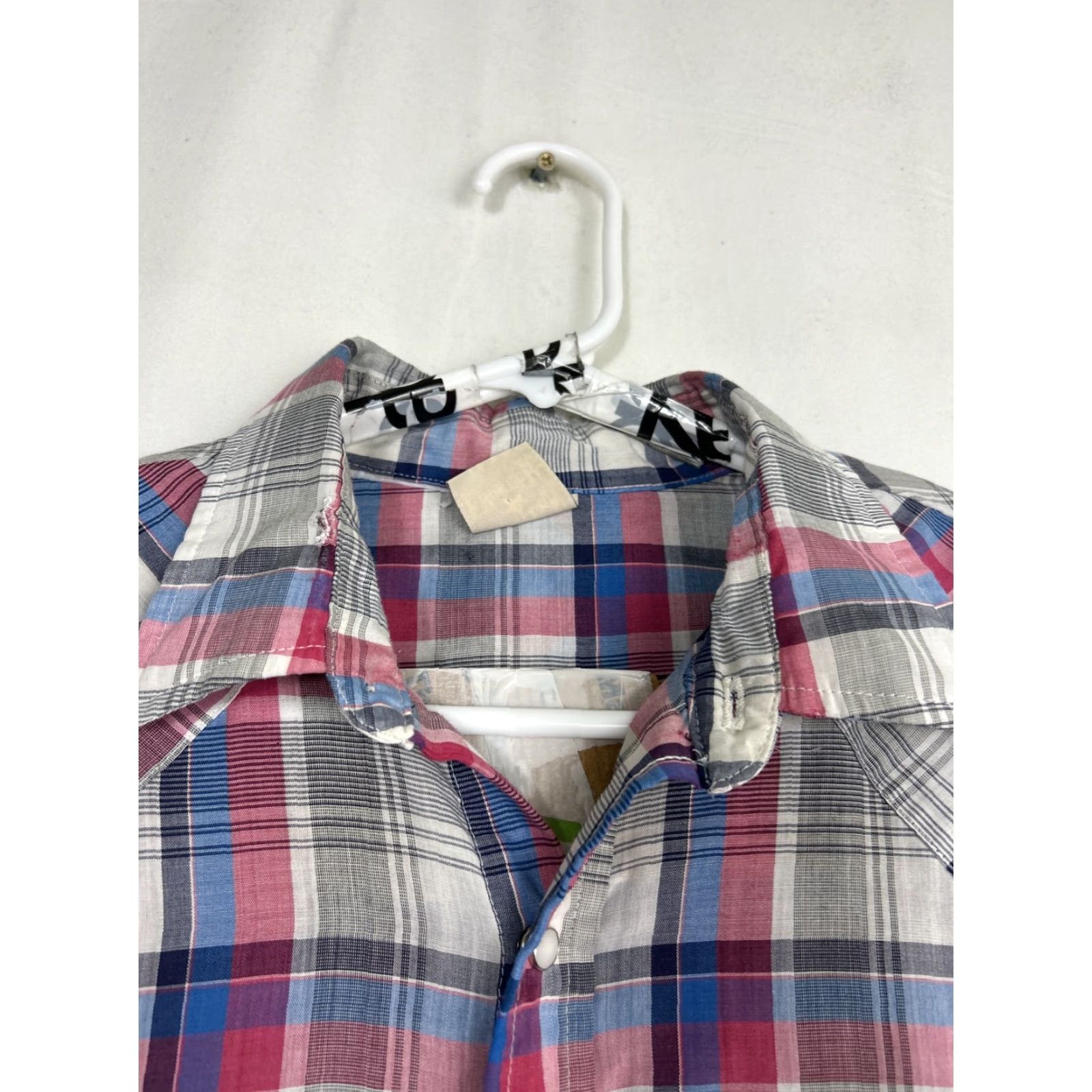 Vintage VINTAGE Western Frontier Mens Large Pearl Snap Long Sleeve Plaid Red White Blue Shirt Size US L / EU 52-54 / 3 - 5 Thumbnail