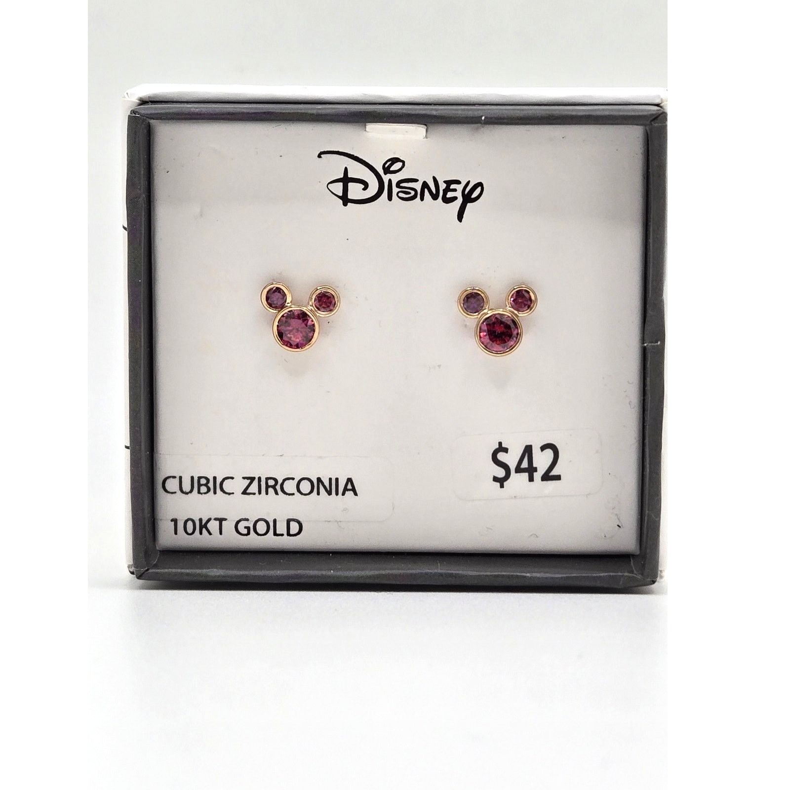 Disney NEW Mickey July Cubic Zirconia 10kt Gold Earrings Size ONE SIZE - 3 Thumbnail