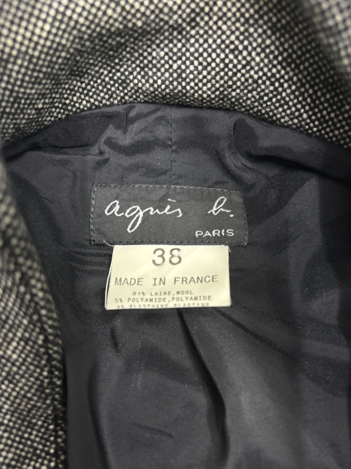 agnes b. 🔥AGNES B WOOL LAINE GREY SHAWL COLLAR CROP JACKET Size S / US 4 / IT 40 - 16 Thumbnail