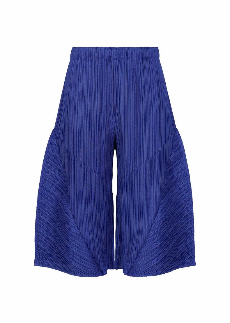 Issey Miyake Issey Miyake size:3 Blue pleated casual pants Size 31" - 1 Thumbnail