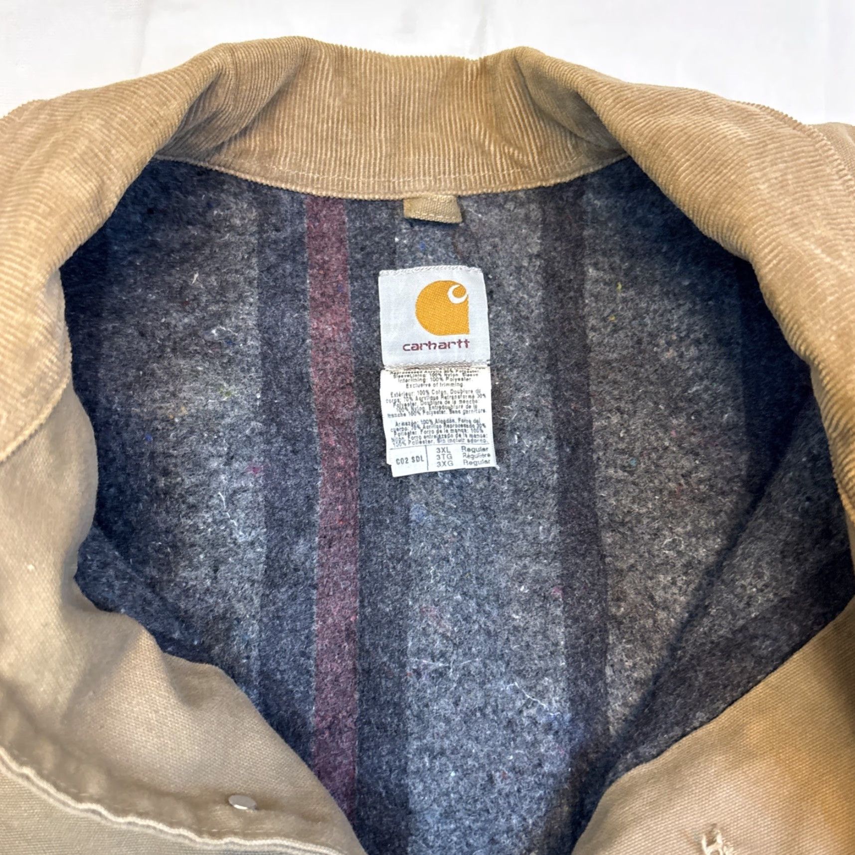 Carhartt VINTAGE Carhartt C02 Chore Barn Jacket Mens 3XL Beige USA Blanket Lined Size US XXL / EU 58 / 5 - 4 Thumbnail