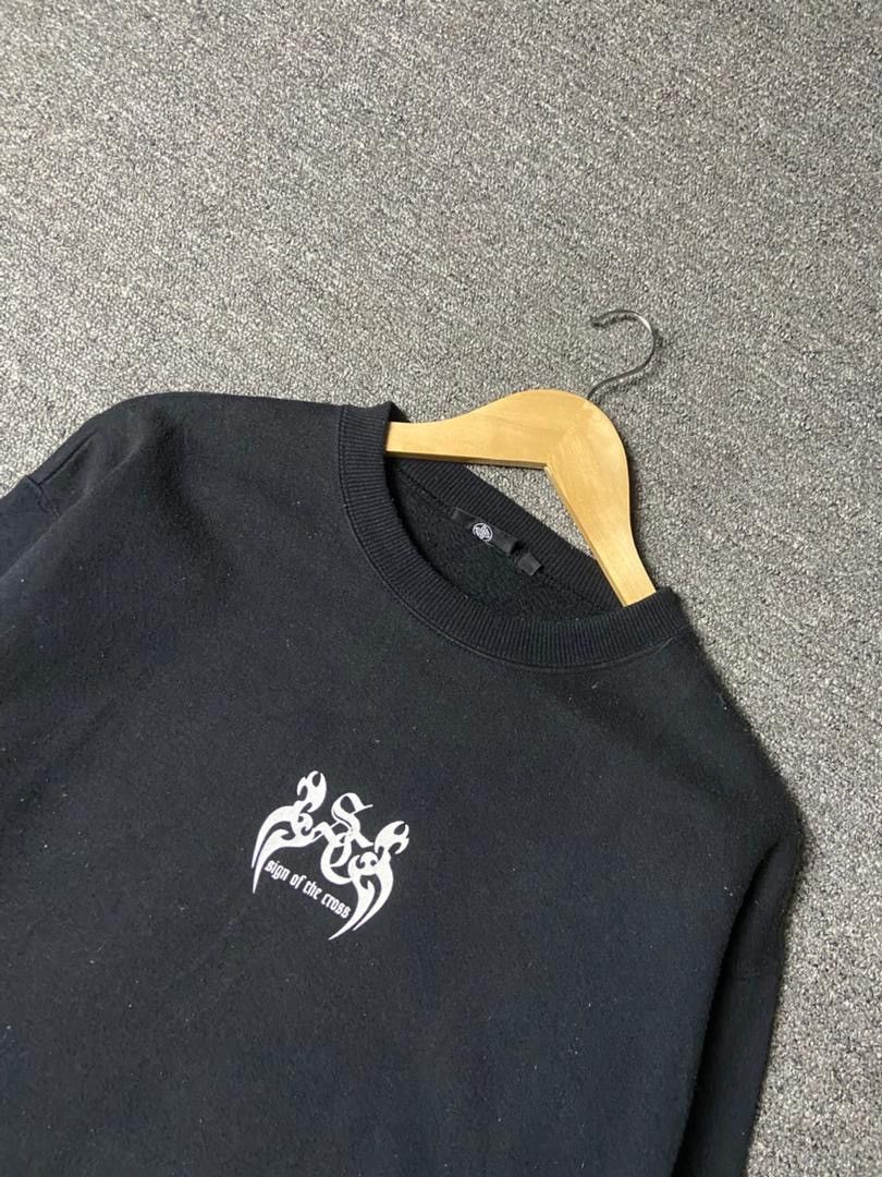 Japanese Brand Bill Crop Brand Sign Off Cross Crewneck Sweatshirt (174) Size US L / EU 52-54 / 3 - 6 Thumbnail