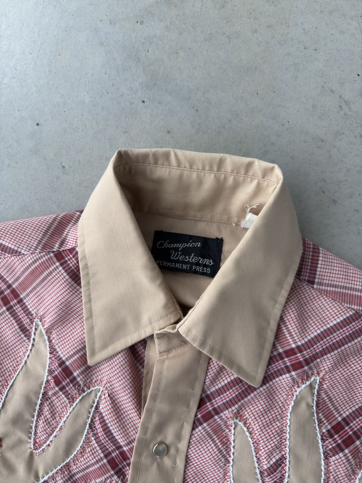 Vintage 1970s Cream Stitched Western Pearl Snap Button Up Shirt Size US M / EU 48-50 / 2 - 4 Thumbnail
