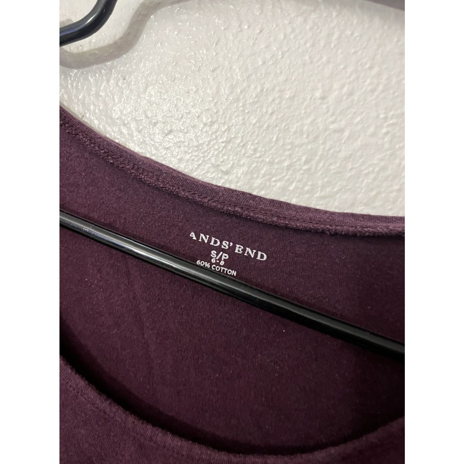 Lands' End Lands' End Blouse Long Sleeve Scoop Neck Womens Size S Burgundy Red Top Shirt Womens Size S / US 4 / IT 40 - 2 Thumbnail