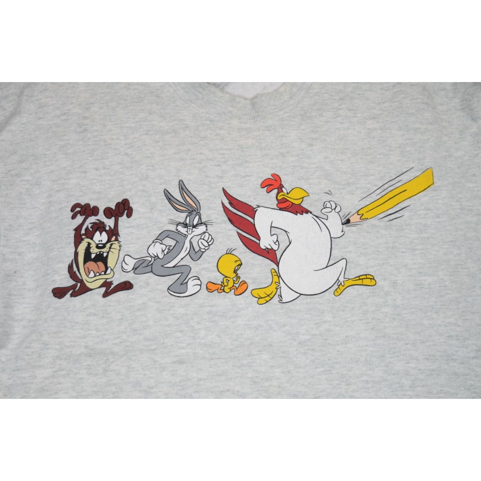 Vintage VINTAGE WARNER BROS LOONEY TUNES GRAPHIC SWEATSHIRT CREWNECK MEN'S SIZE L HEATHER GREY 90s Size US L / EU 52-54 / 3 - 3 Thumbnail
