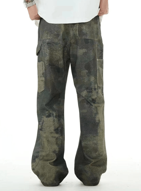 Japanese Brand × Jean Men's American loose retro camouflage wide-leg jeans Size US 32 / EU 48 - 4 Thumbnail