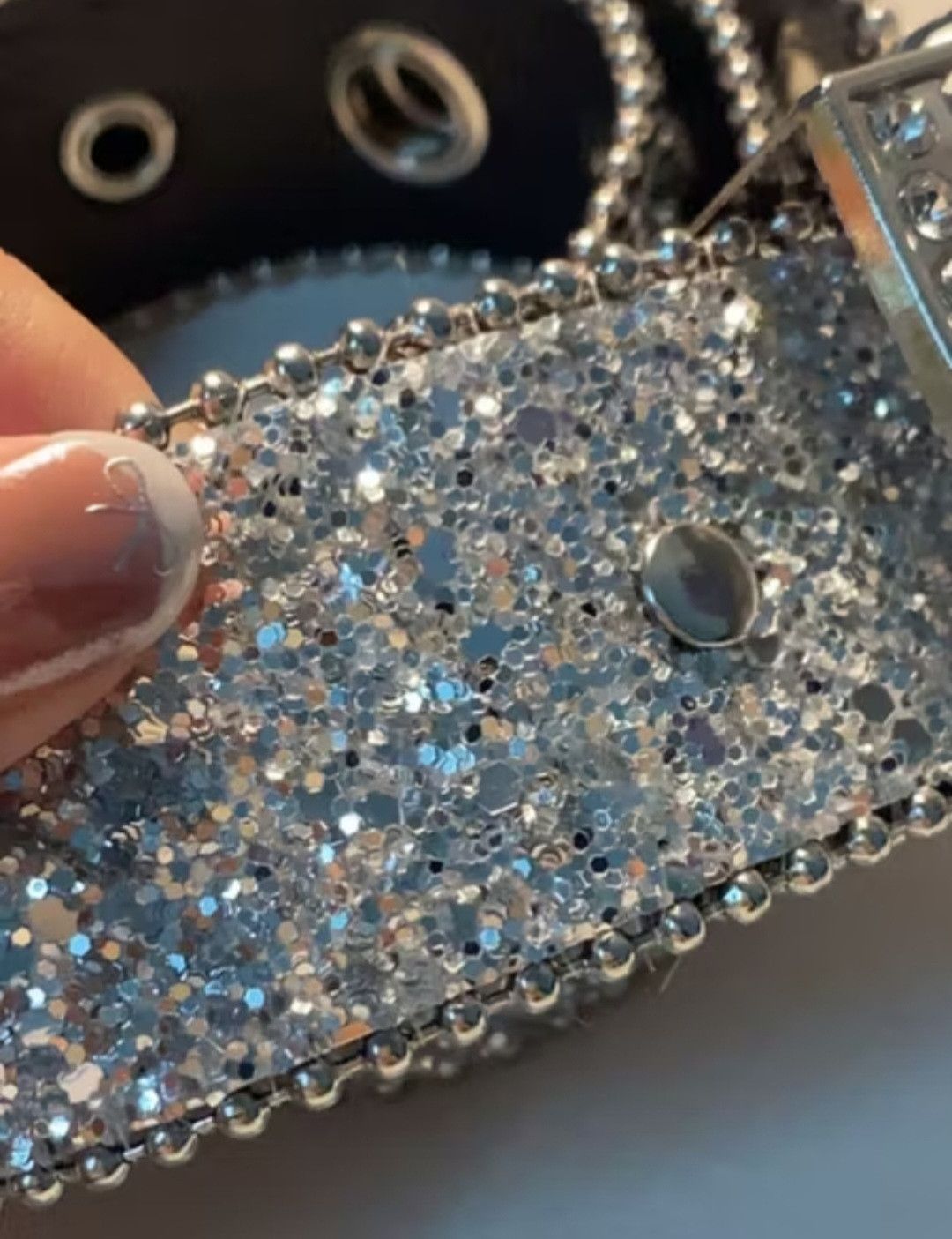 Japanese Brand Sparkling western Athenic artificial gemstones belt Size ONE SIZE - 7 Thumbnail