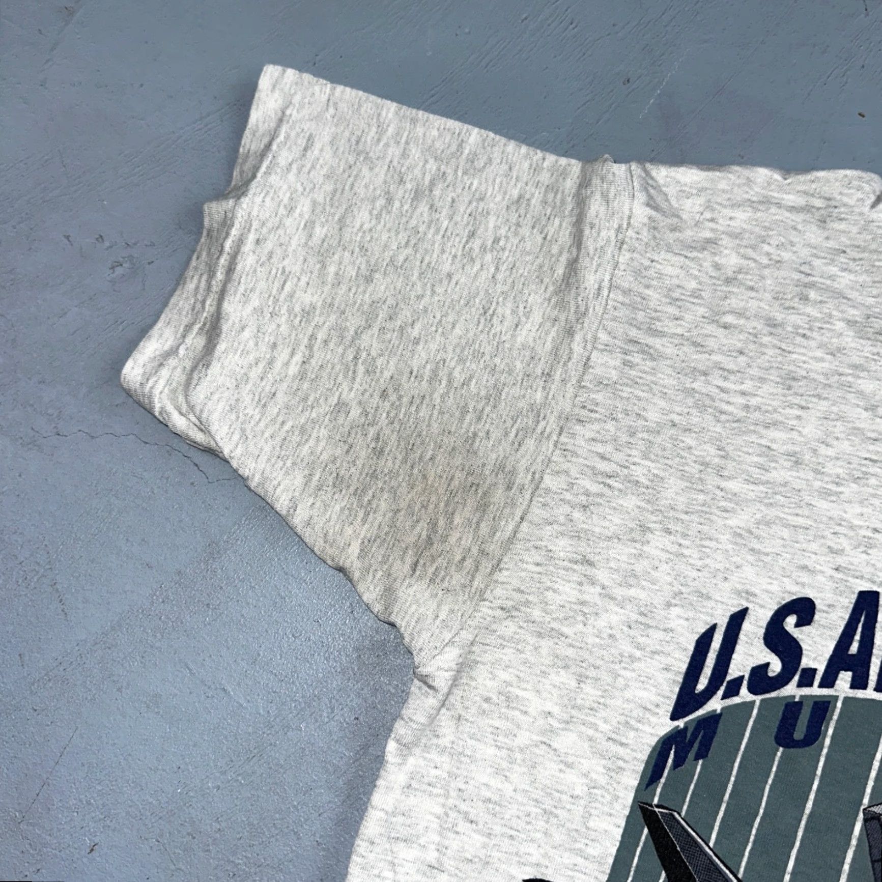 Fruit Of The Loom USAF VTG T Shirt Mens Crew Neck Short Sleeve Gray 90s Vintage Fruit of the Loom Size S Size US S / EU 44-46 / 1 - 5 Thumbnail