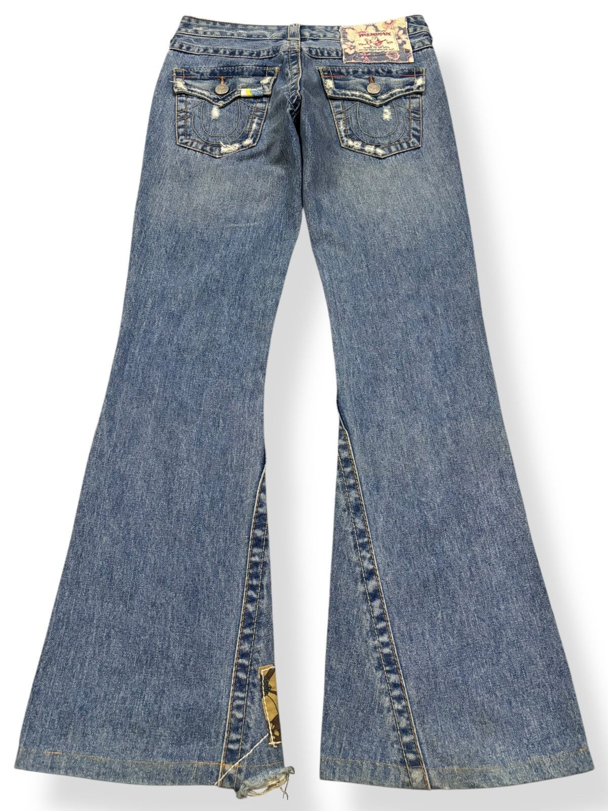 True Religion Vintage True Religion Woodstock Floral Patched Flare Jeans Size US 29 - 2 Thumbnail