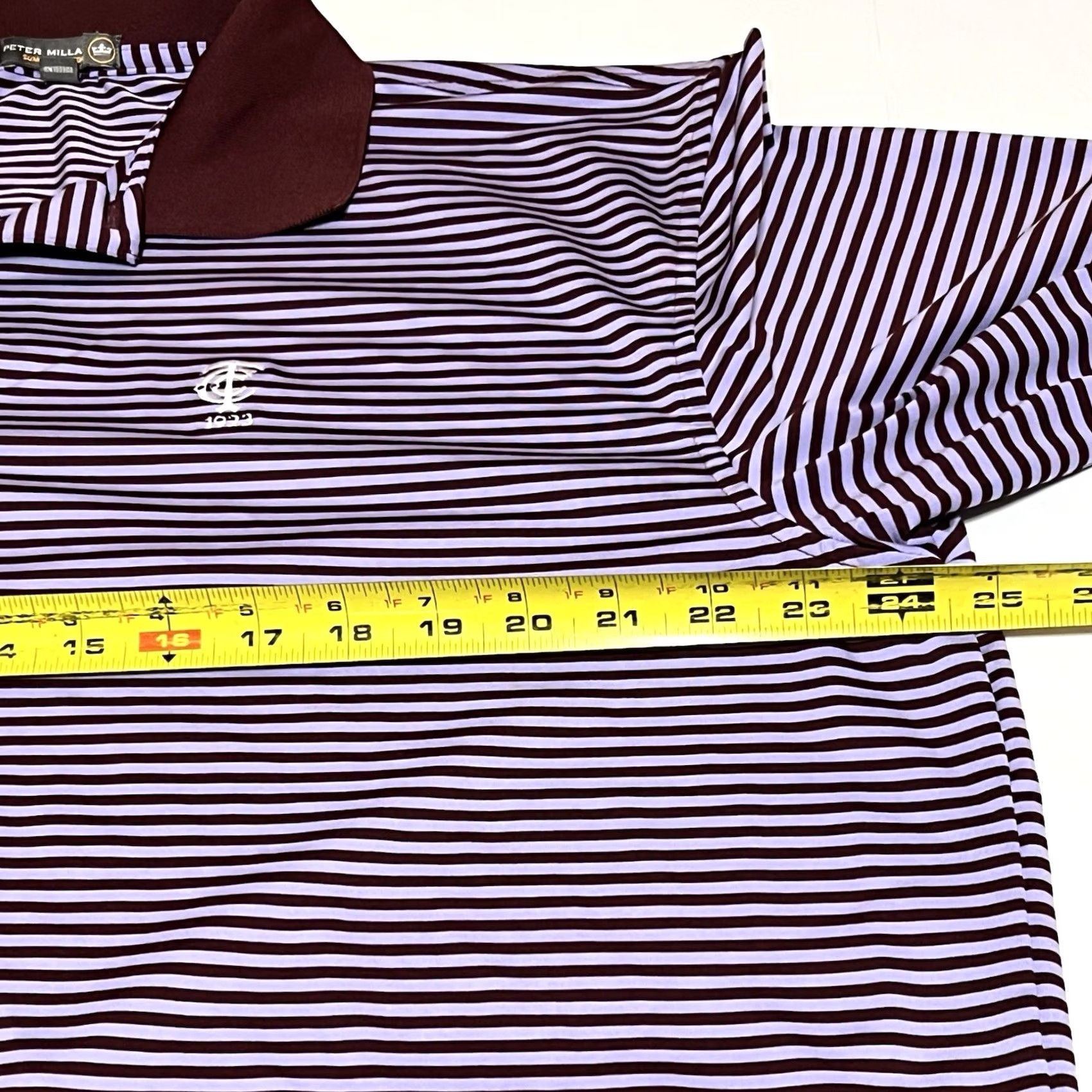 Peter Millar Peter Millar Summer Comfort Polo Timuquana Country Club TCC 1923 XL Purple Multicolor Striped Polo Shirt Men Size US XL / EU 56 / 4 - 6 Thumbnail