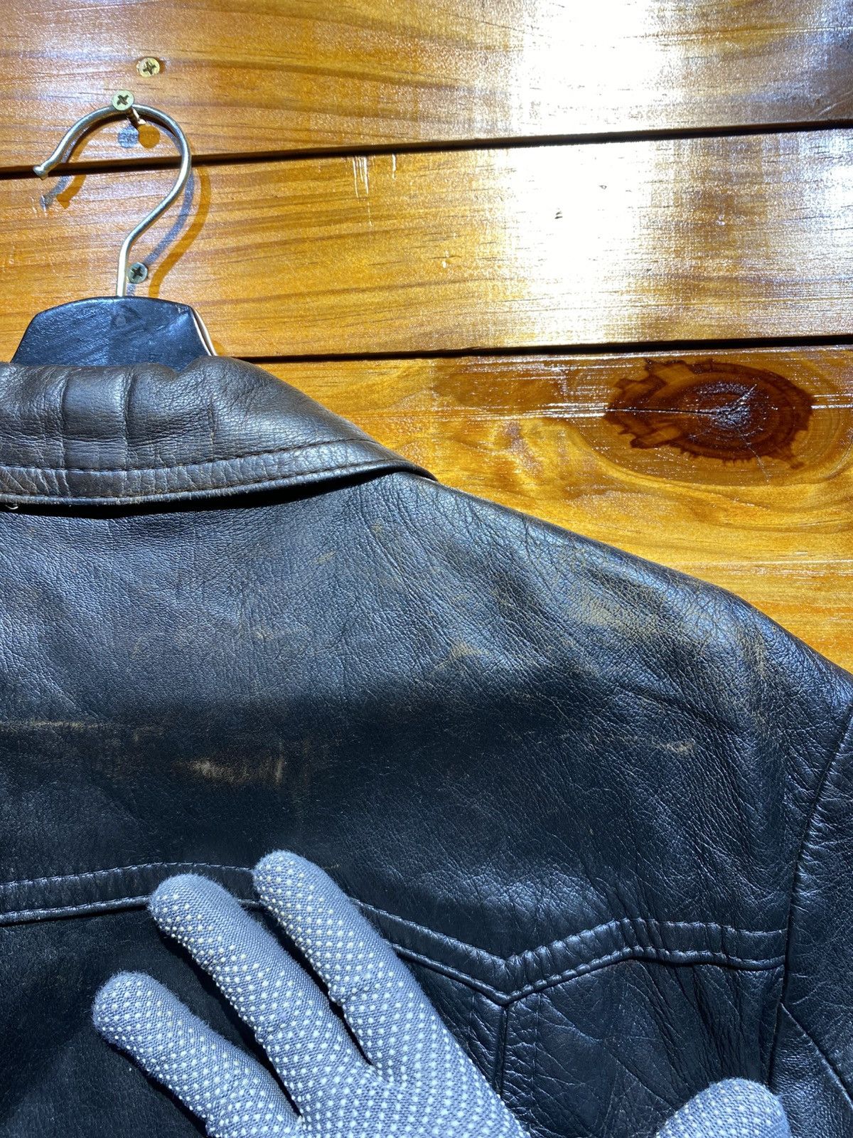 Vintage Vintage Black Leather Jacket – Classic Men’s Outerwear Size US S / EU 44-46 / 1 - 7 Thumbnail