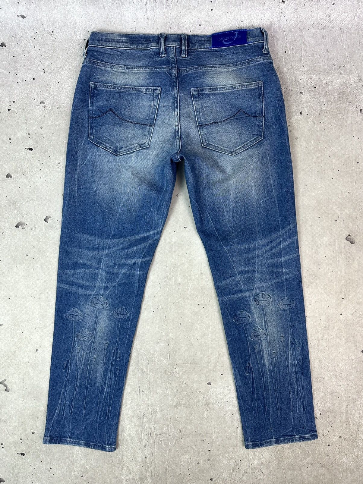 Jacob Cohen Jacob Cohen Karen Handmade Embroidered Floral Blue Jeans Size 30" / US 8 / IT 44 - 1 Thumbnail
