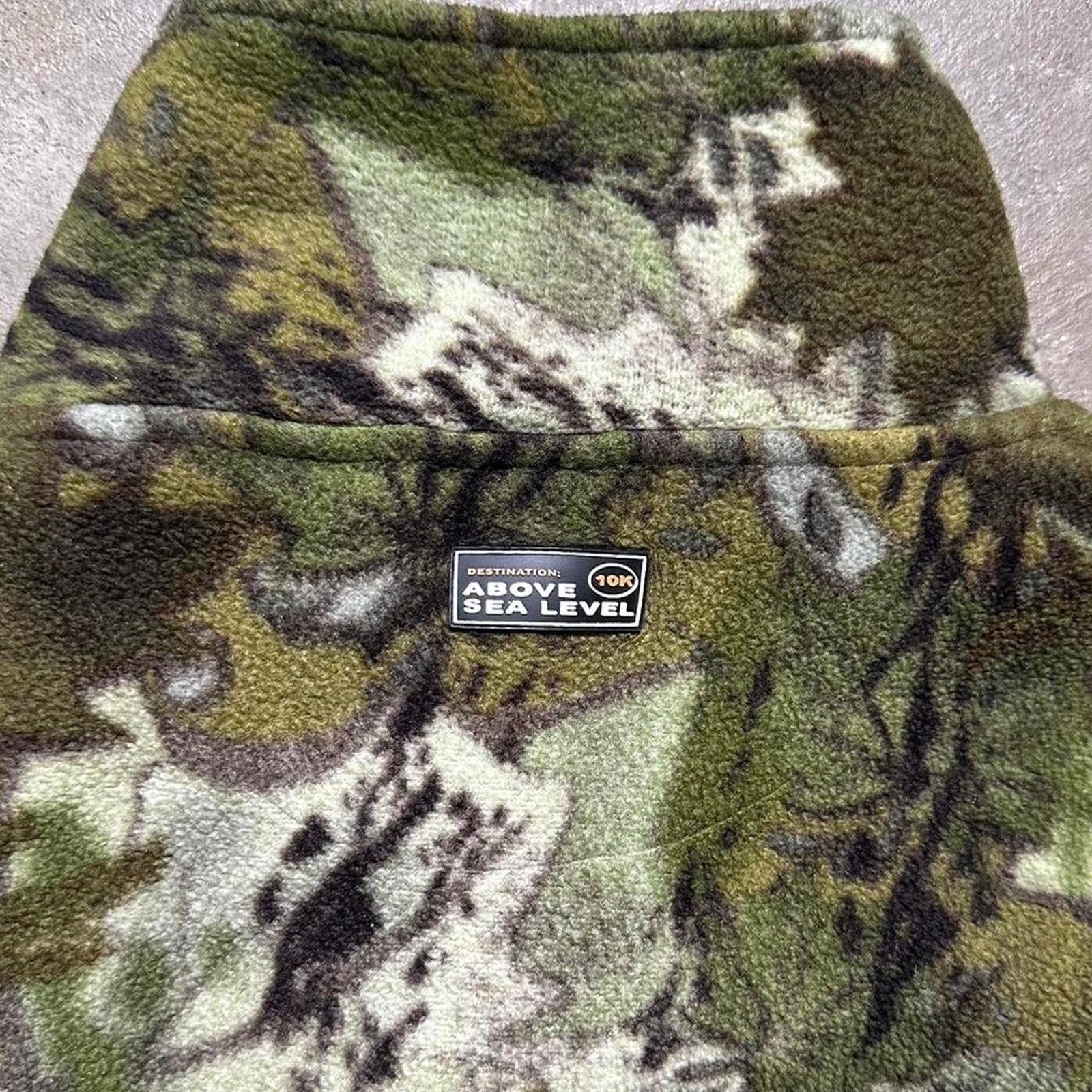 Realtree Vintage 90s Above Sea Level Camo Fleece Full Zip Sweatshirt Size US XL / EU 56 / 4 - 3 Thumbnail