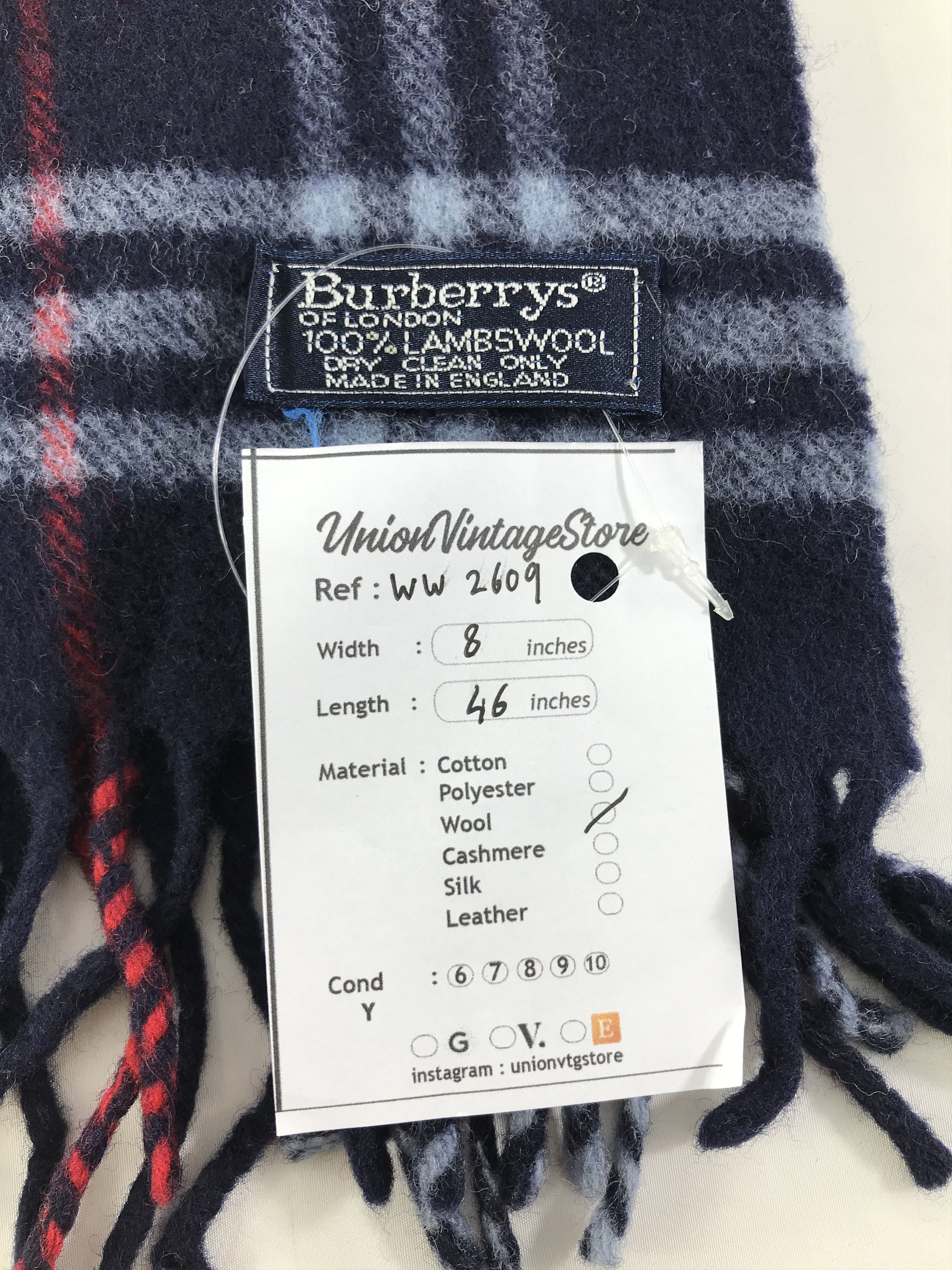 Burberry × Vintage Burberry Scarf / Muffler / Neckwear - WW2609 Size ONE SIZE - 4 Thumbnail