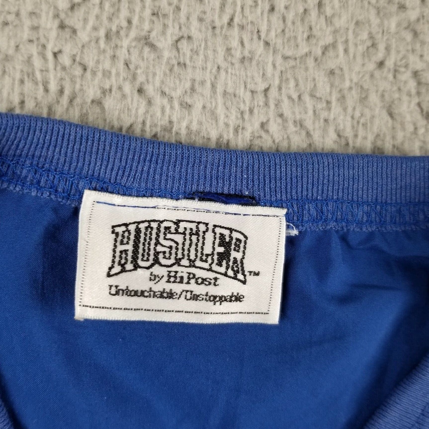 Vintage Vintage Hustler Blue Windbreaker Jacket XL Men's Embroidered Logo Pullover Golf Nylon Lightweight Size US XL / EU 56 / 4 - 3 Thumbnail