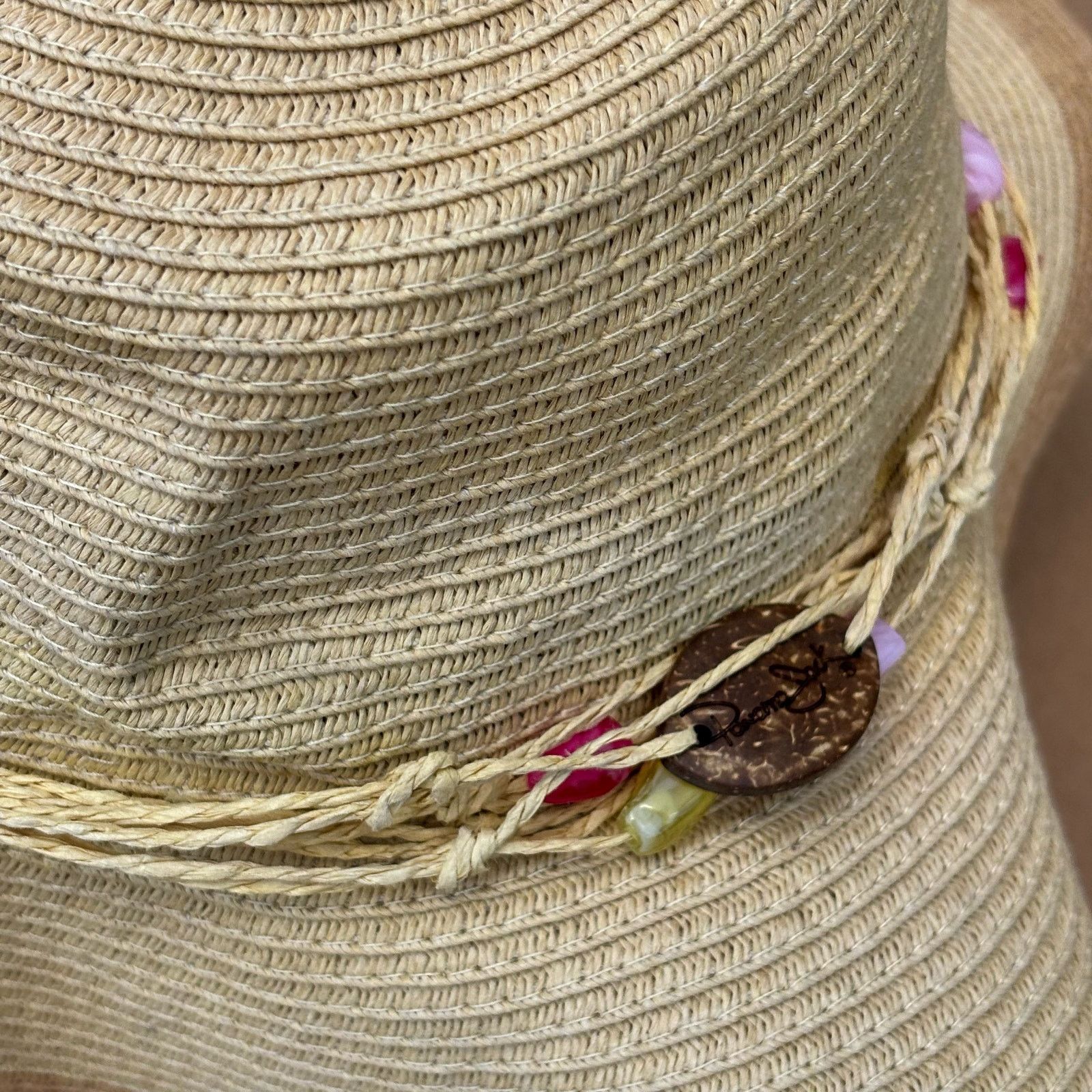 Panama Jack Tan & Pink Stone Panama Jack Sun Hat Size ONE SIZE - 4 Thumbnail