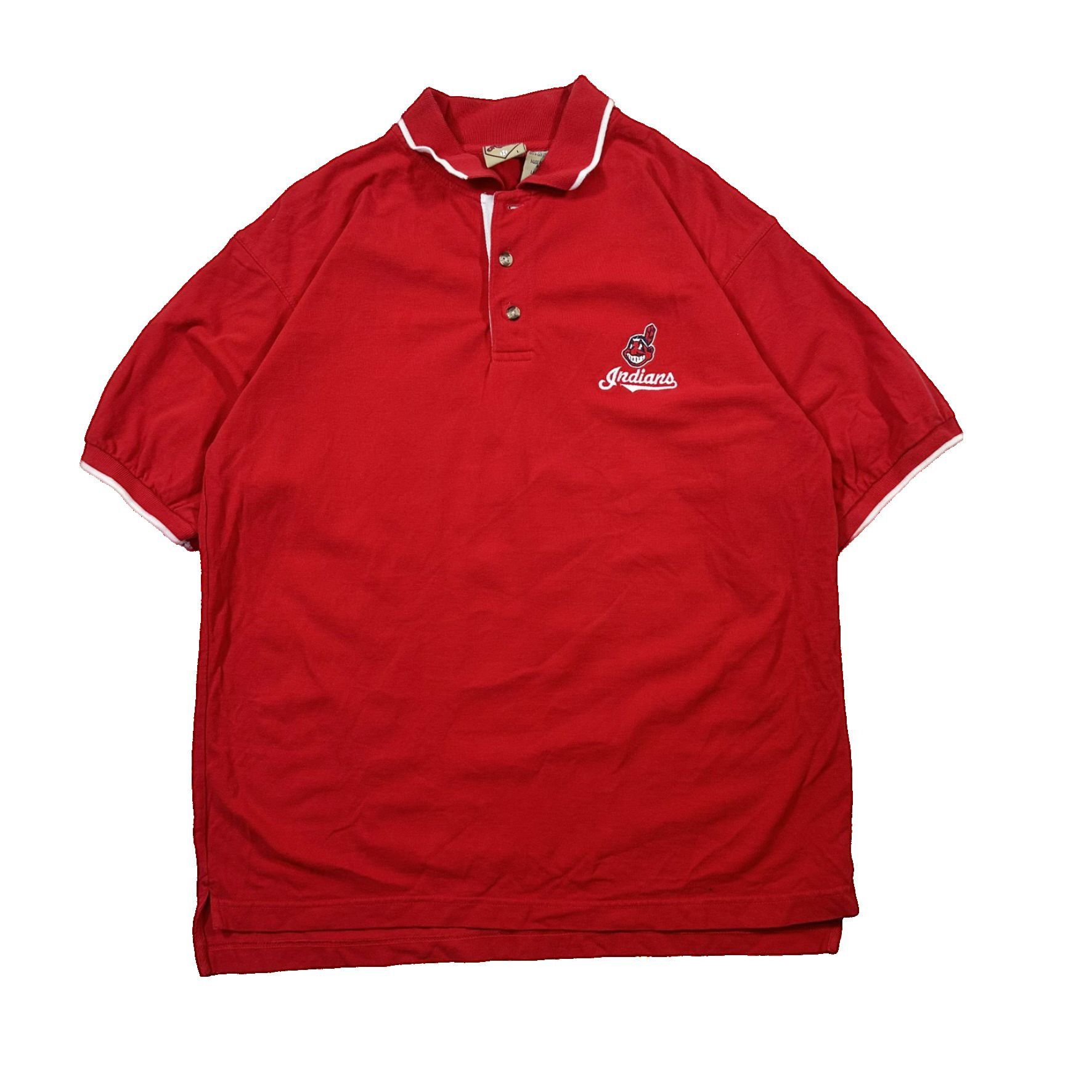 Vintage Vintage 90s Cleveland Guardians Polo T Shirt Size US L / EU 52-54 / 3 - 1 Thumbnail