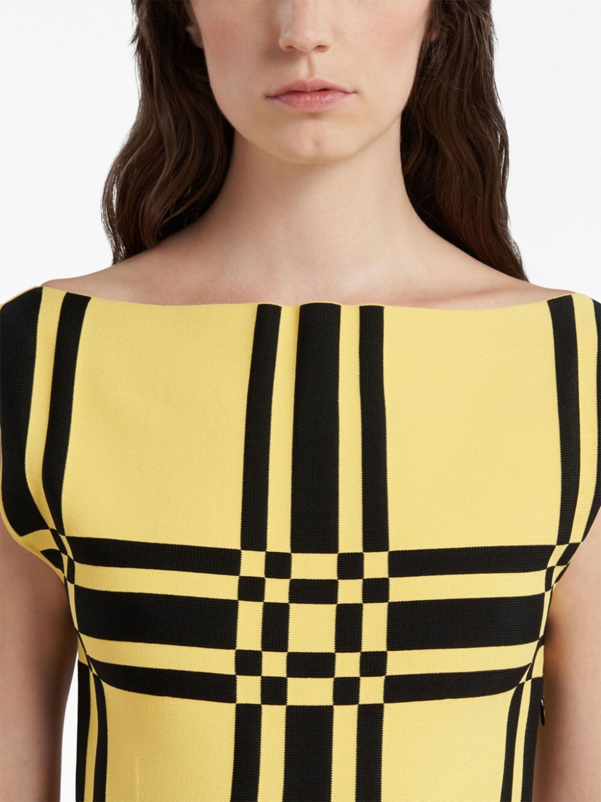 Marni o1w1db10125 Dress in Yellow & Black Size L / US 10 / IT 46 - 5 Thumbnail