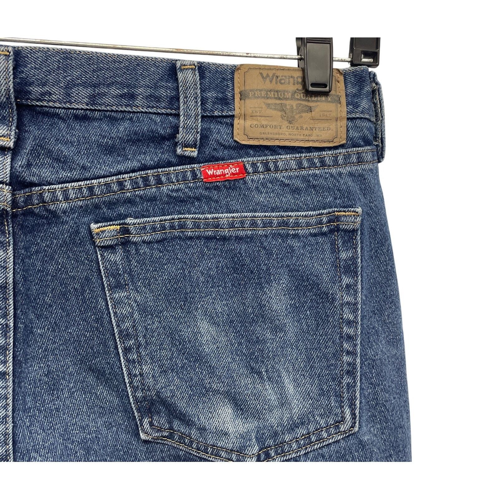 Wrangler Wrangler Mens 36 X 32 Cotton Relaxed Fit Denim Blue Jeans Size US 36 / EU 52 - 4 Thumbnail