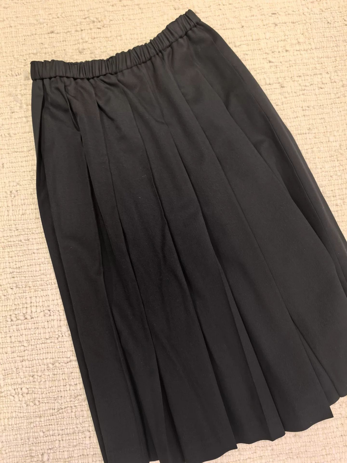 Comme des Garcons CDG Elastic Waist Wool Pleated Skirt Size 38" / US 16 / IT 52 - 1 Thumbnail