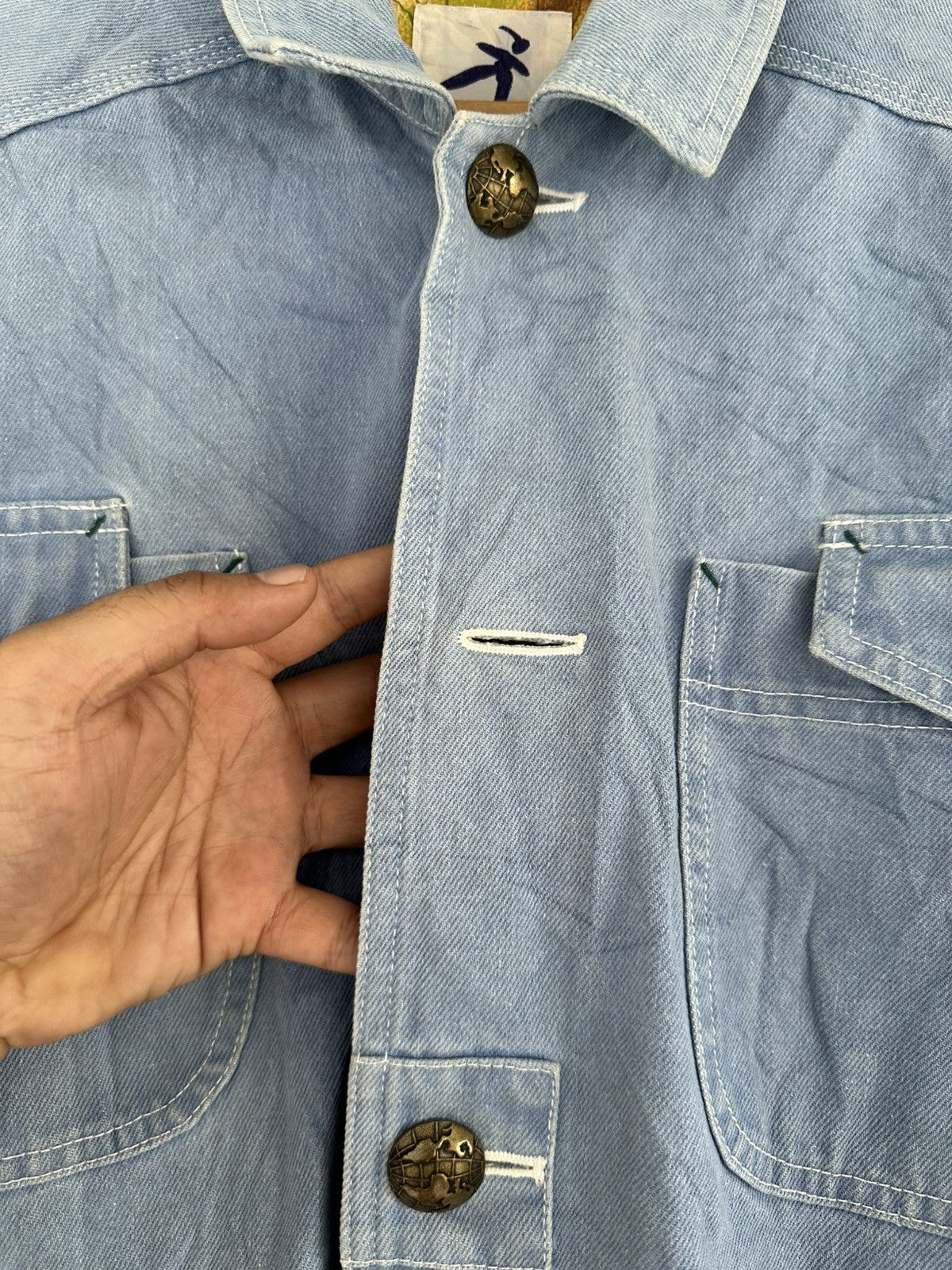 Hai Sporting Gear × Issey Miyake 1990 - Hai Sporting Gear Denim Cargo Jacket (Issey Miyake) Size US XL / EU 56 / 4 - 5 Thumbnail
