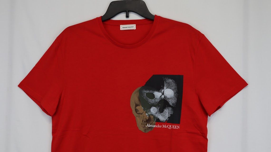 Alexander McQueen o1rshd1 ***Defective / T-Shirt in Red Size US S / EU 44-46 / 1 - 4 Thumbnail