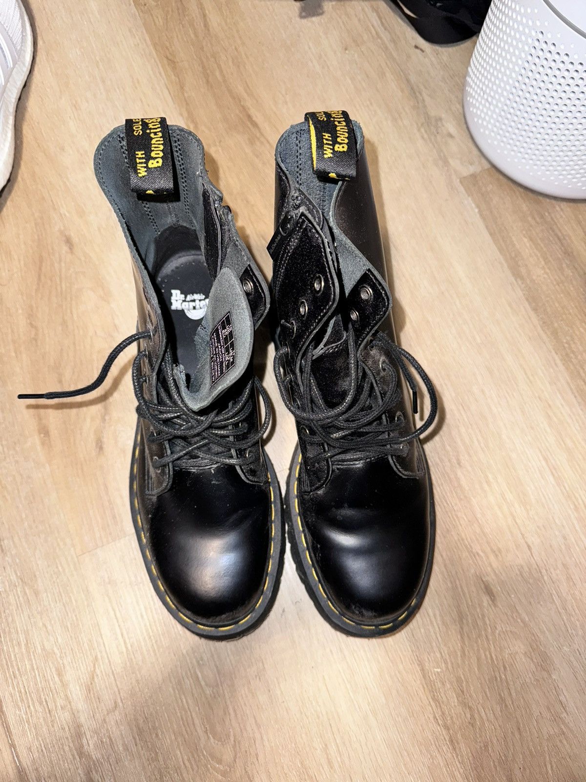 Dr. Martens Dr. Martens Black Polished Jadon Platform Boots Size US 11 / EU 44 - 2 Thumbnail