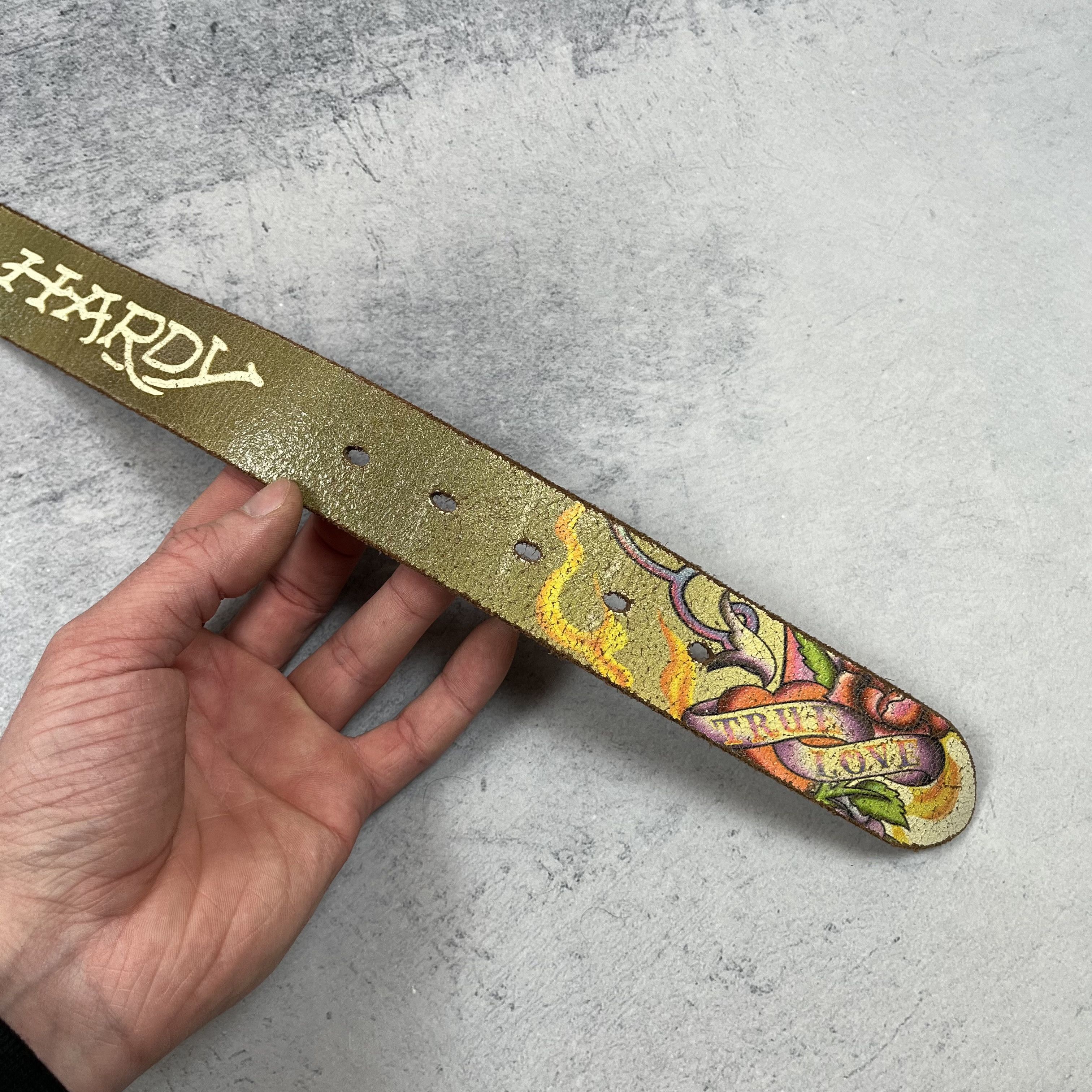 Ed Hardy Vintage Ed Hardy Panther Y2K Leather Tattoo Belt 2000’s Size ONE SIZE - 6 Thumbnail