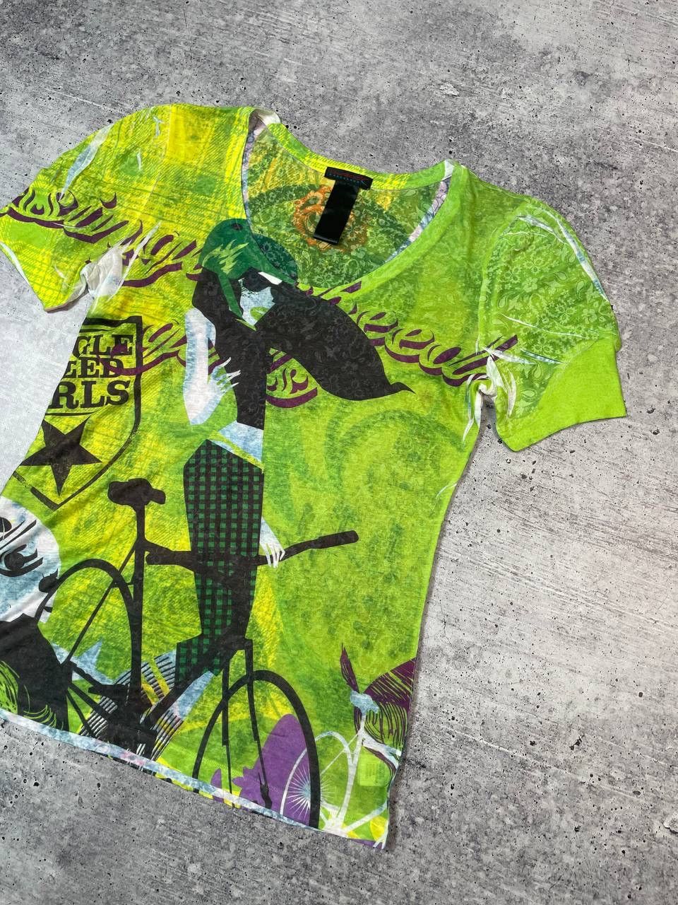 Custo Barcelona Vintage 00s Custo Barcelona AOP Printed Top T-Shirt Y2K Size L / US 10 / IT 46 - 3 Thumbnail