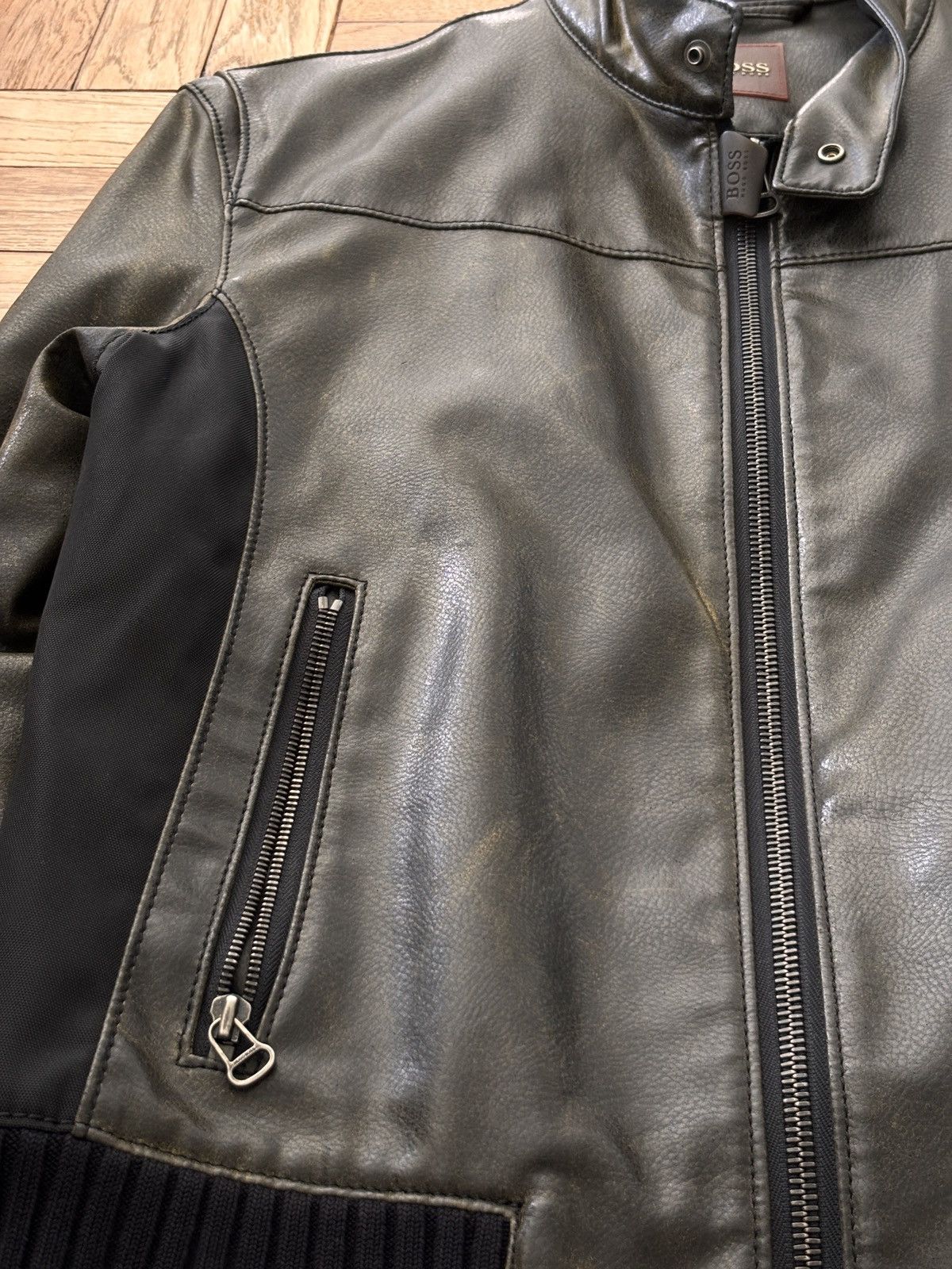 Hugo Boss Hugo Boss Leather Jacket Size US M / EU 48-50 / 2 - 2 Thumbnail