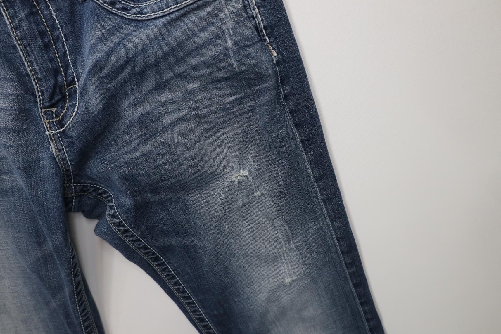 Vintage Buckle BKE Thick Stitch Stretch Carter Bootcut Jeans Blue Size US 33 - 6 Thumbnail