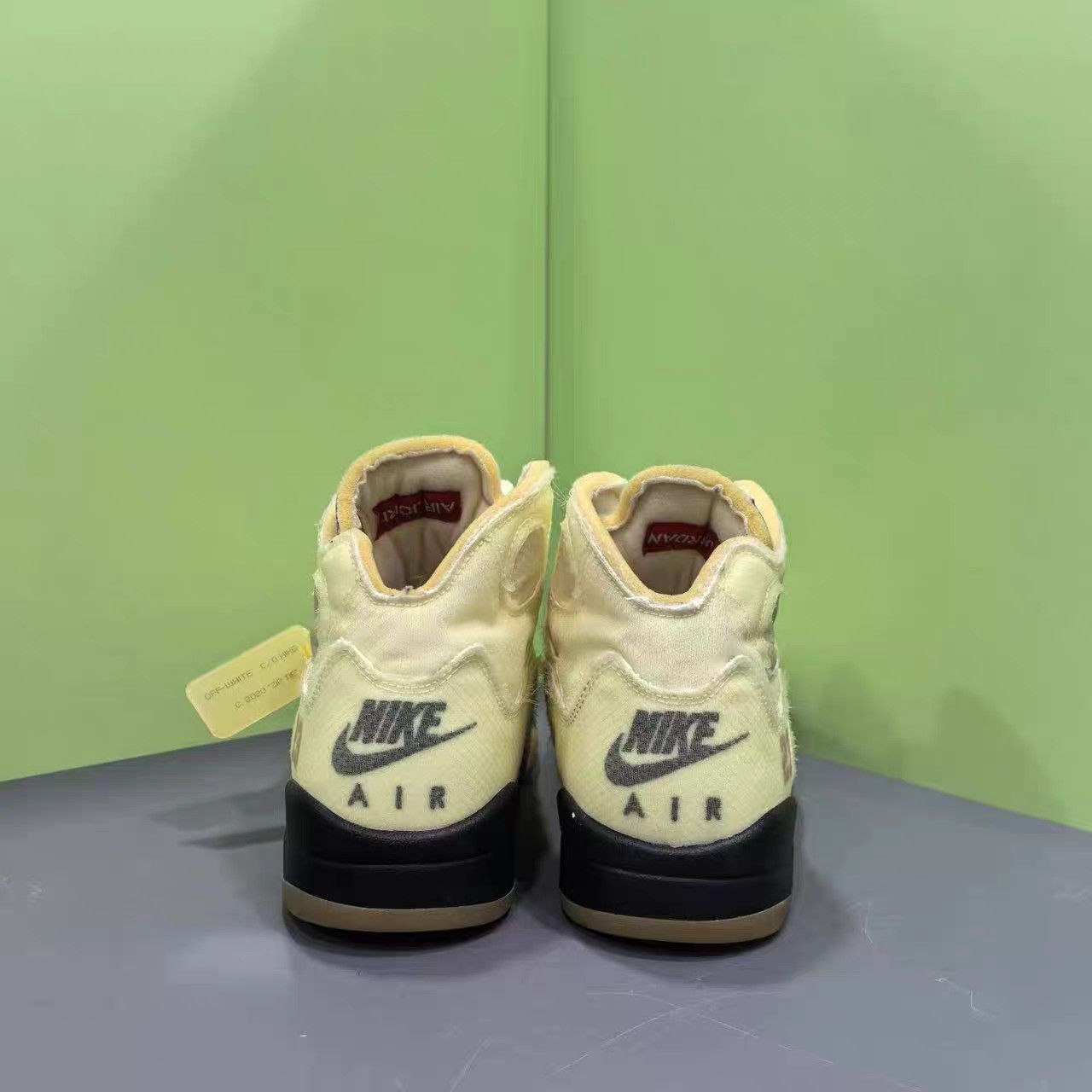 Jordan Brand Off-White x Air Jordan 5 White Muslin Basketball Shoes K15 Size US 10 / EU 43 - 6 Thumbnail