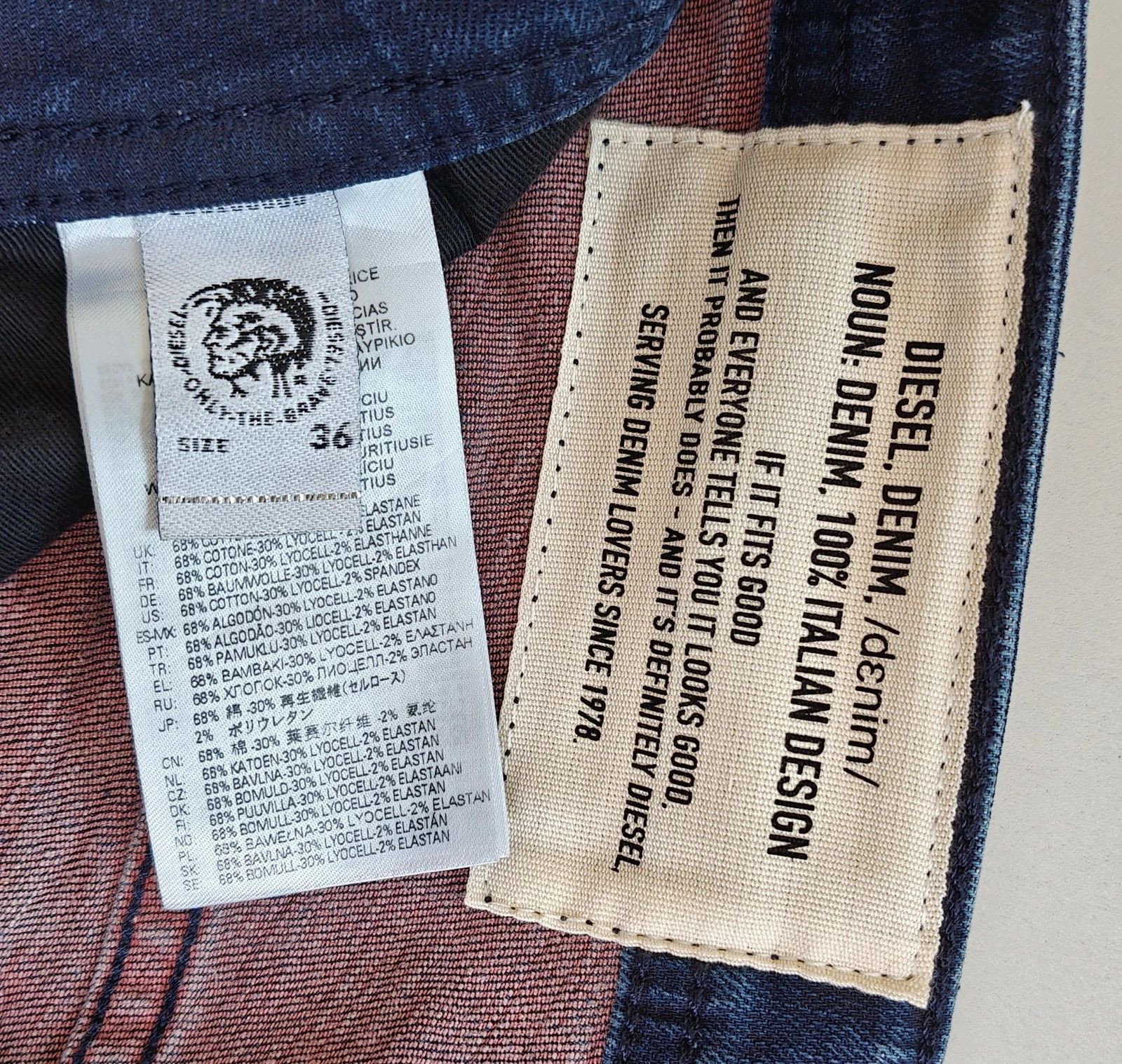 Diesel Diesel THOMMER-X L.34 MENS JEANS SLTP/9521 Size US 36 / EU 52 - 8 Thumbnail