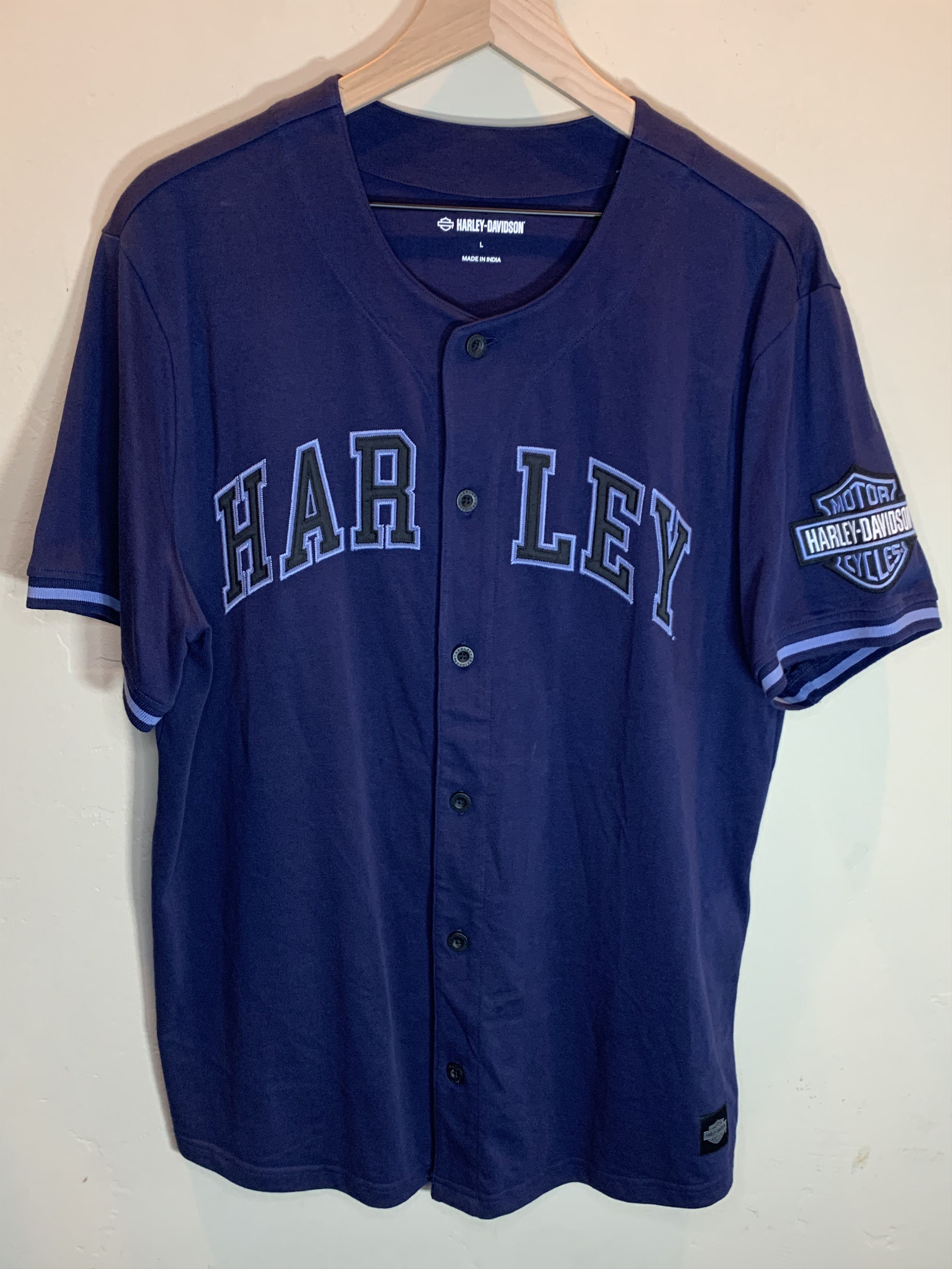 Harley Davidson *RARE* Harley Davidson Biker Embroidered Baseball Jersey - L Size US L / EU 52-54 / 3 - 1 Thumbnail