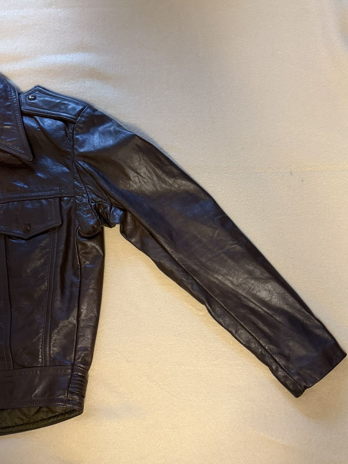 Harley Davidson Harley Davidson AMC Cavalier Leather Trucker/Moto Jacket 36 Size US XXS / EU 40 - 9 Thumbnail