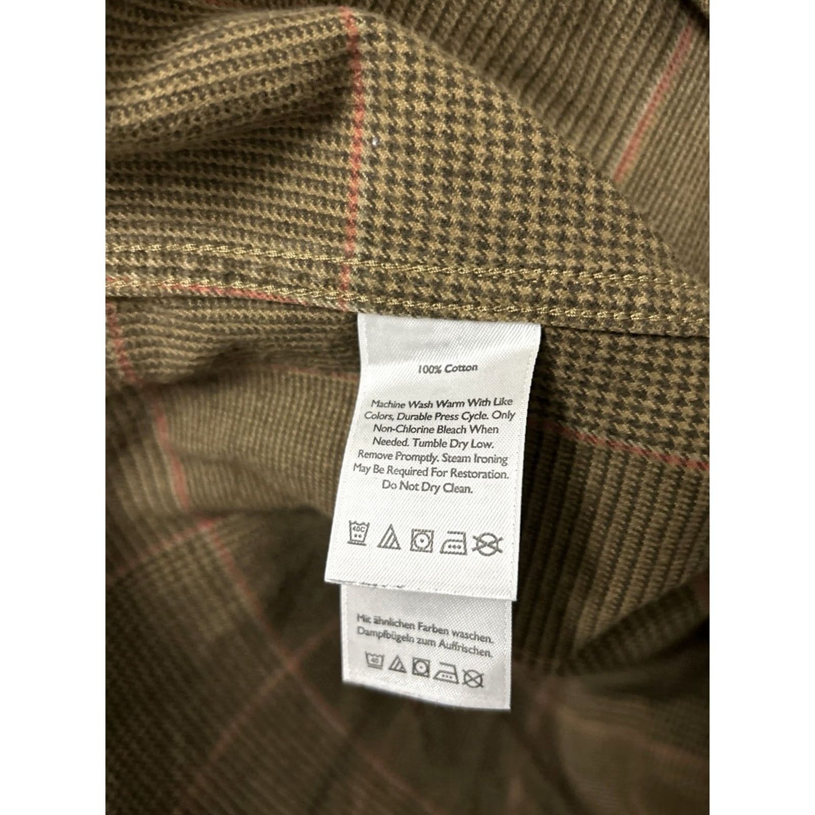Eddie Bauer Eddie Bauer Button-Down Shirt Mens L Flannel Brown Plaid Houndstooth Long Sleeve Casual Workwear Size US L / EU 52-54 / 3 - 7 Thumbnail