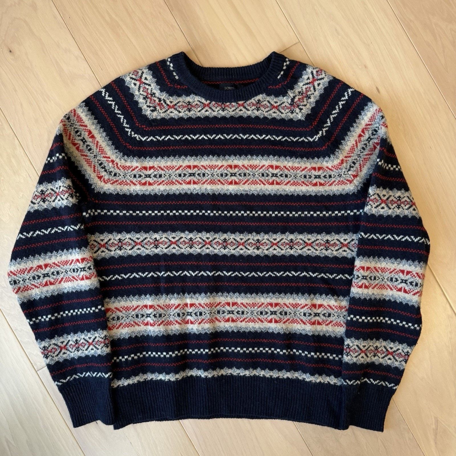 J.Crew J Crew Fair Isle Wool Sweater Medium Multicolor Pullover Size US M / EU 48-50 / 2 - 2 Thumbnail